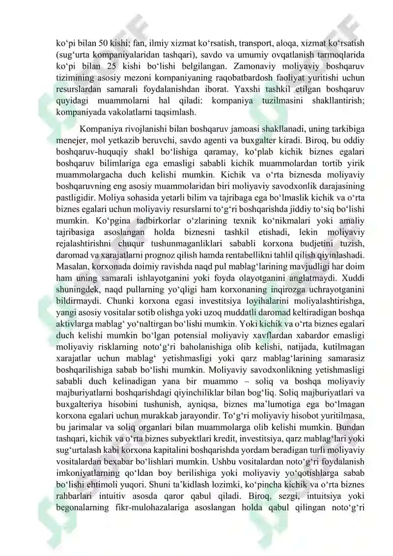Kichik tadbirkorlik va moliyaviy menejment 3