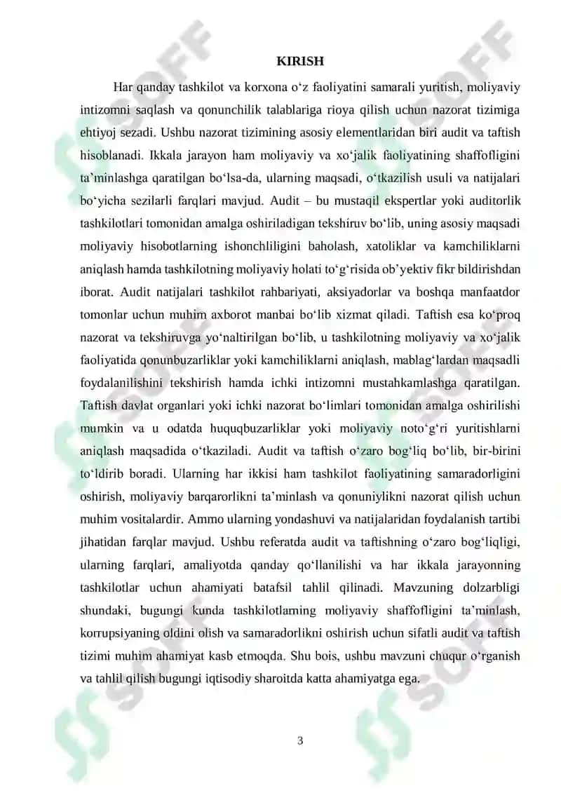 Audit va taftish oʻzaro bogʻliqligi va farqlari 3