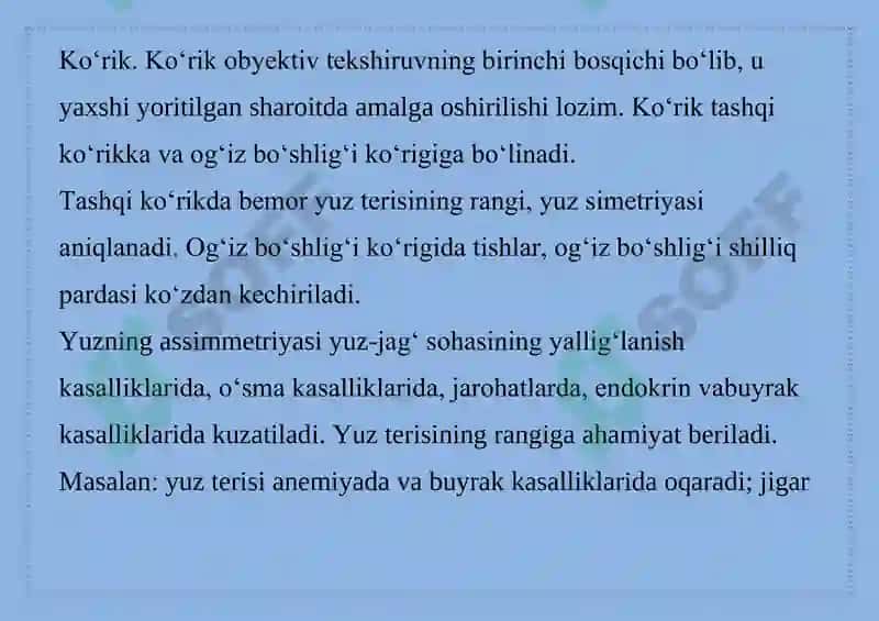 YUZ VA JAĞ SOXASINING YALIGLANISH KASALLIGI 3