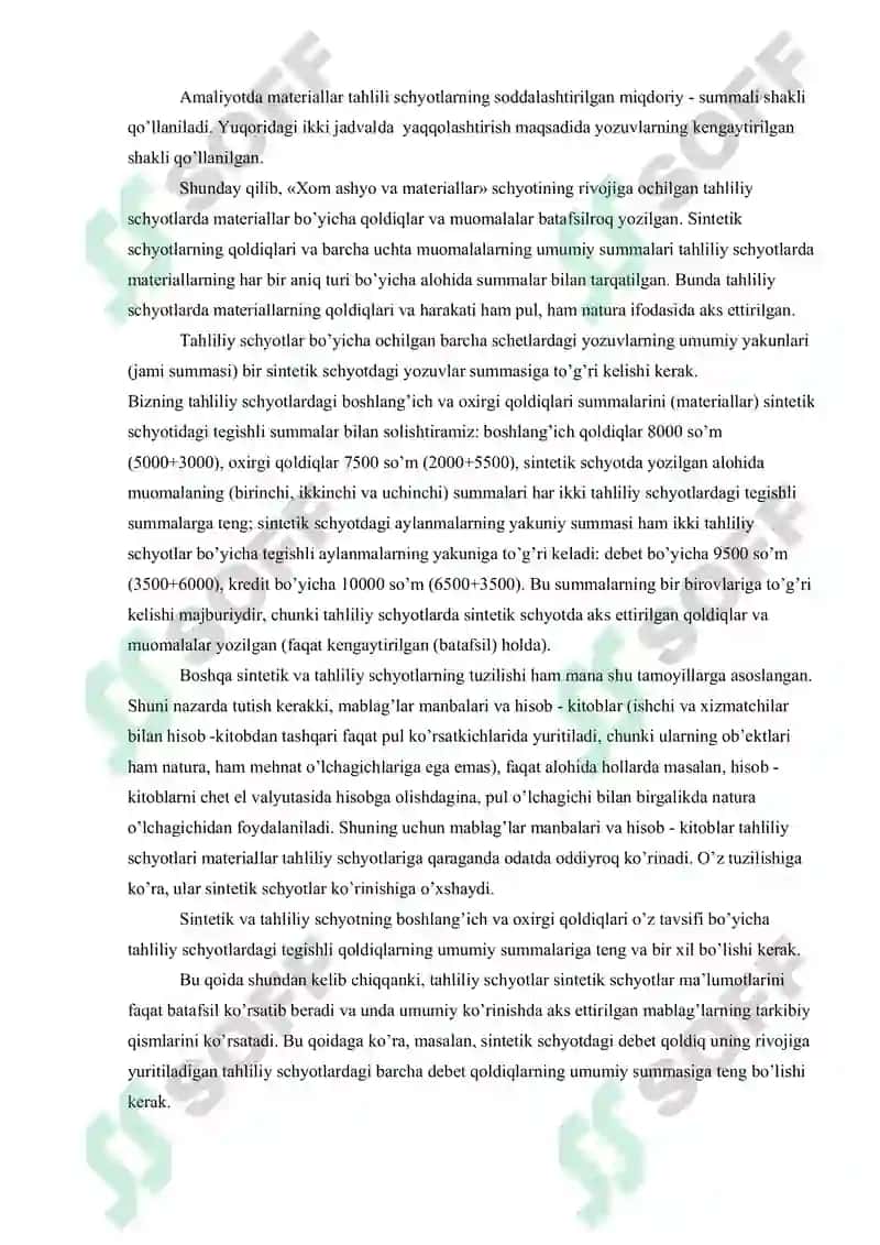 SINTETIK VA TAHLILIY (ANALITIK) HISOB 3