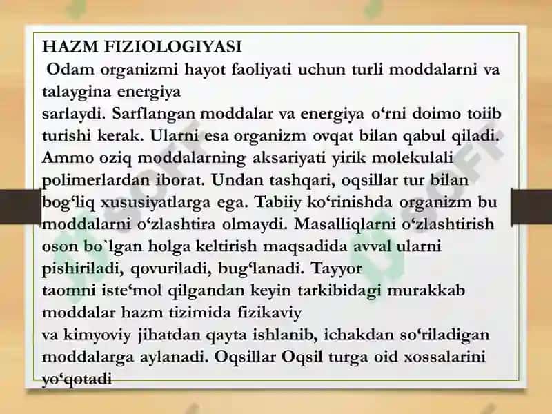 Kumushoyning Gistalogiya sitalogiya embriologiya taqdimoti 3