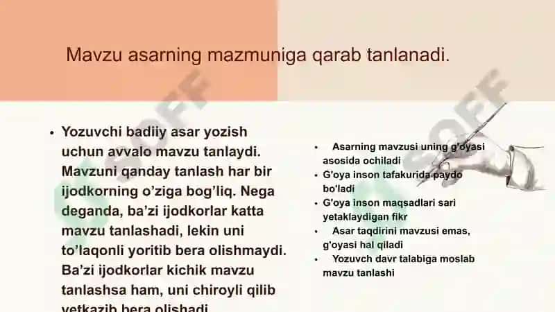 Badiiy asar g'oyasi 3