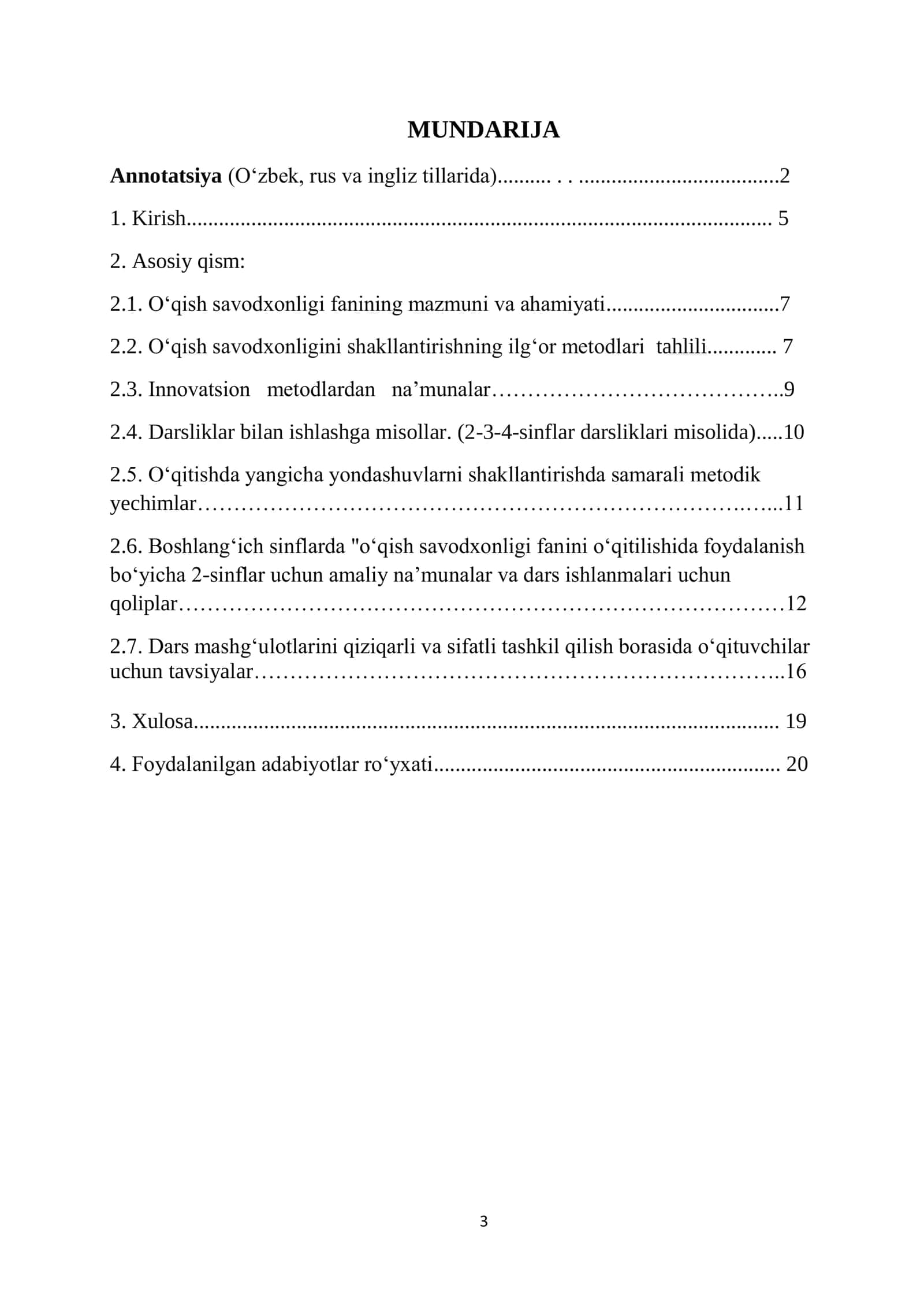 Metodik tafsiya ishi 3