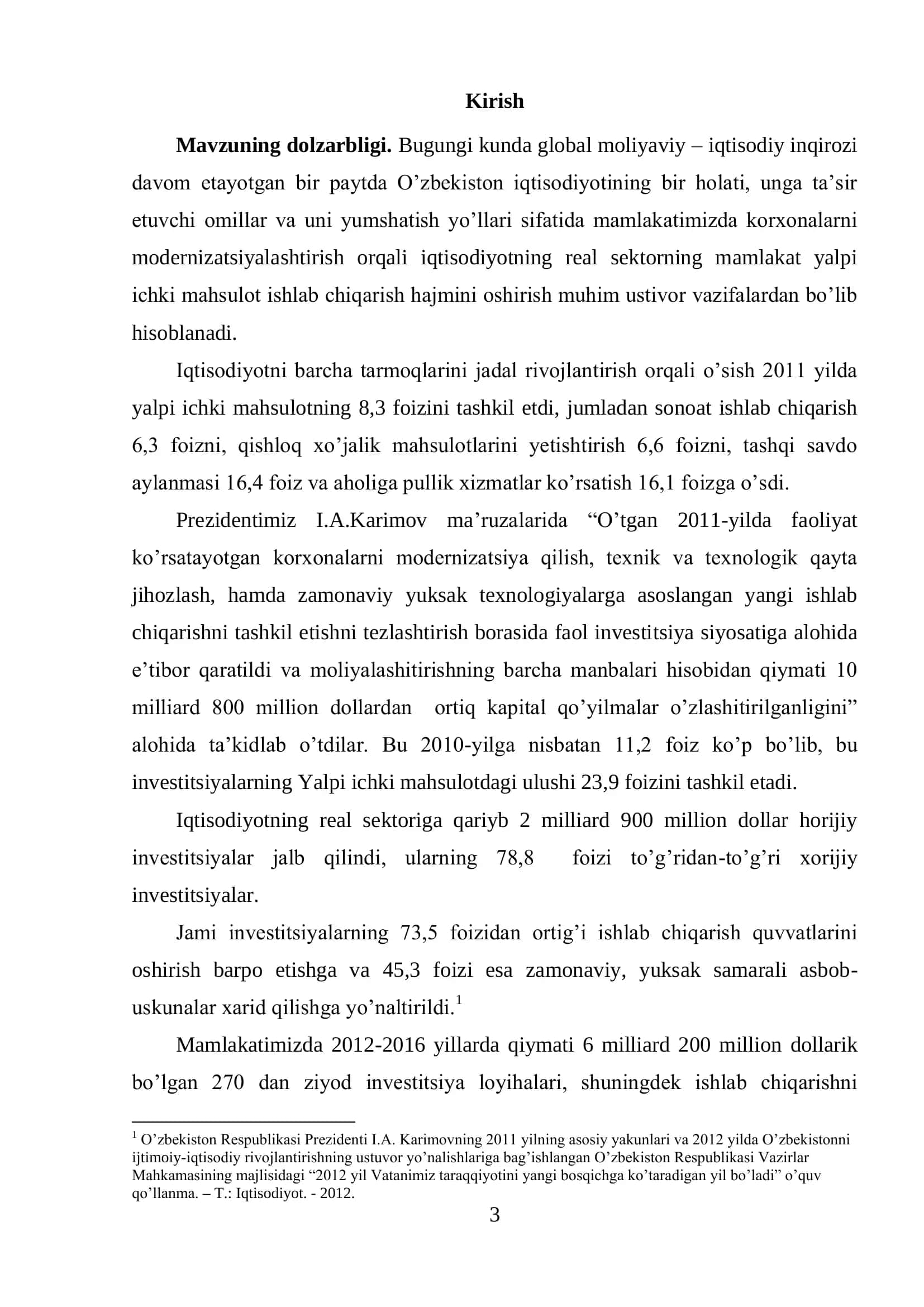 ISHLAB CHIQARISHNI MODERNIZATSIYALASH JARAYONIDA YANGI KORXONALARNI TASHKIL ETISH 3