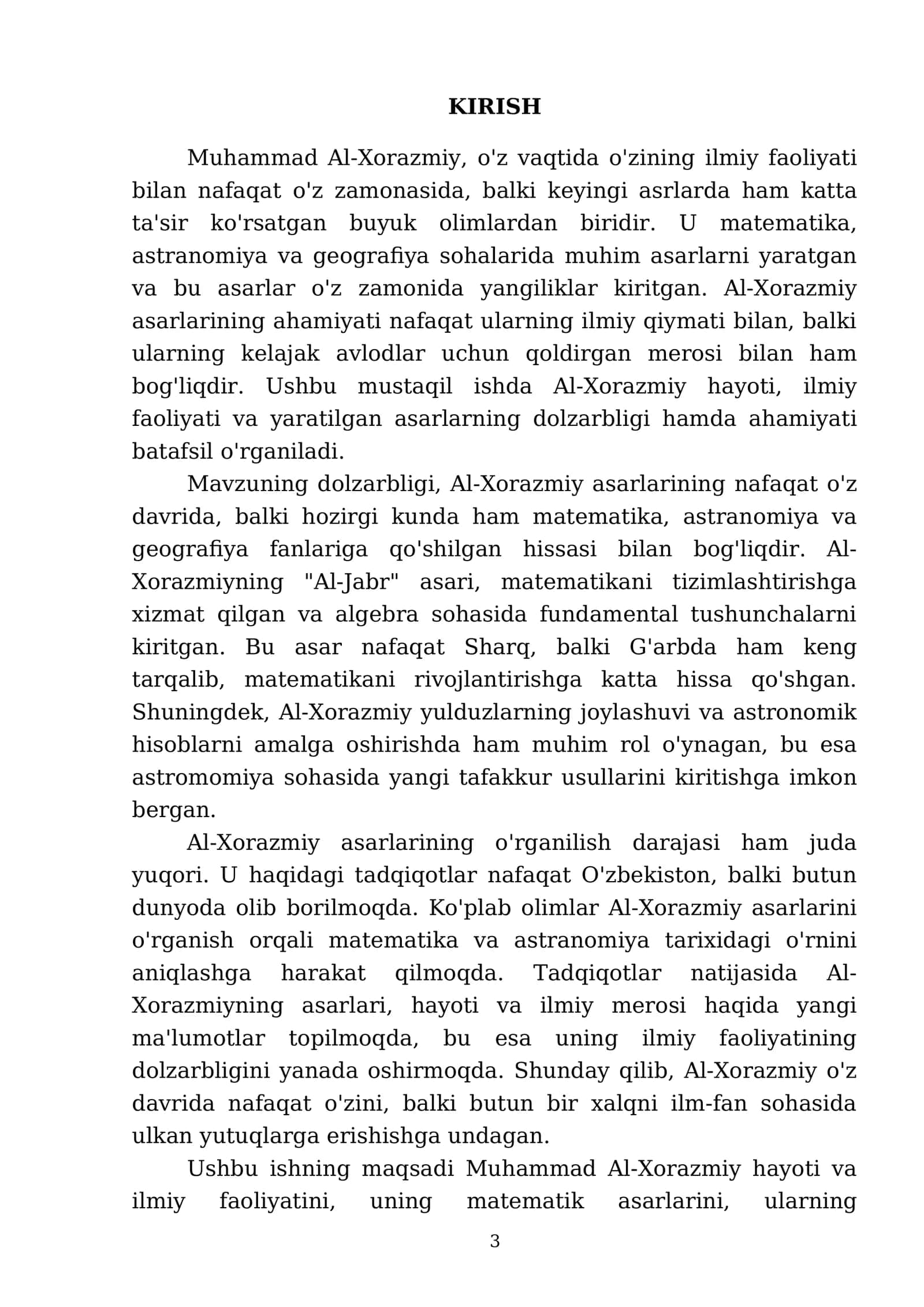 Muhammad Al-Xorazmiy matematika, astranomiya va geografiya asoschilaridan biri 3