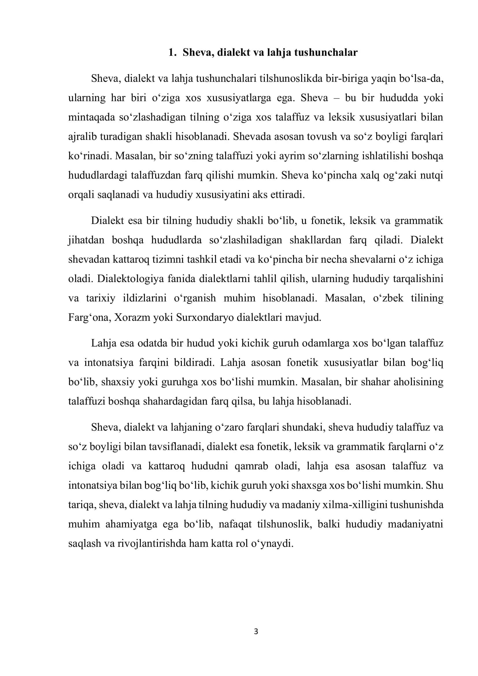 Sheva, dialekt, lahjalarning xususiyatlari, ularni o‘rganish metodlari 3