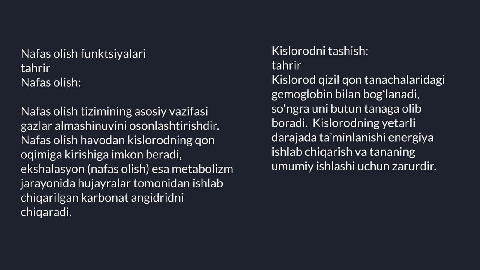 Nafas olish jarayoni. Nafas a'zolarining rentgen anatomiyasi va rivojlanish 3