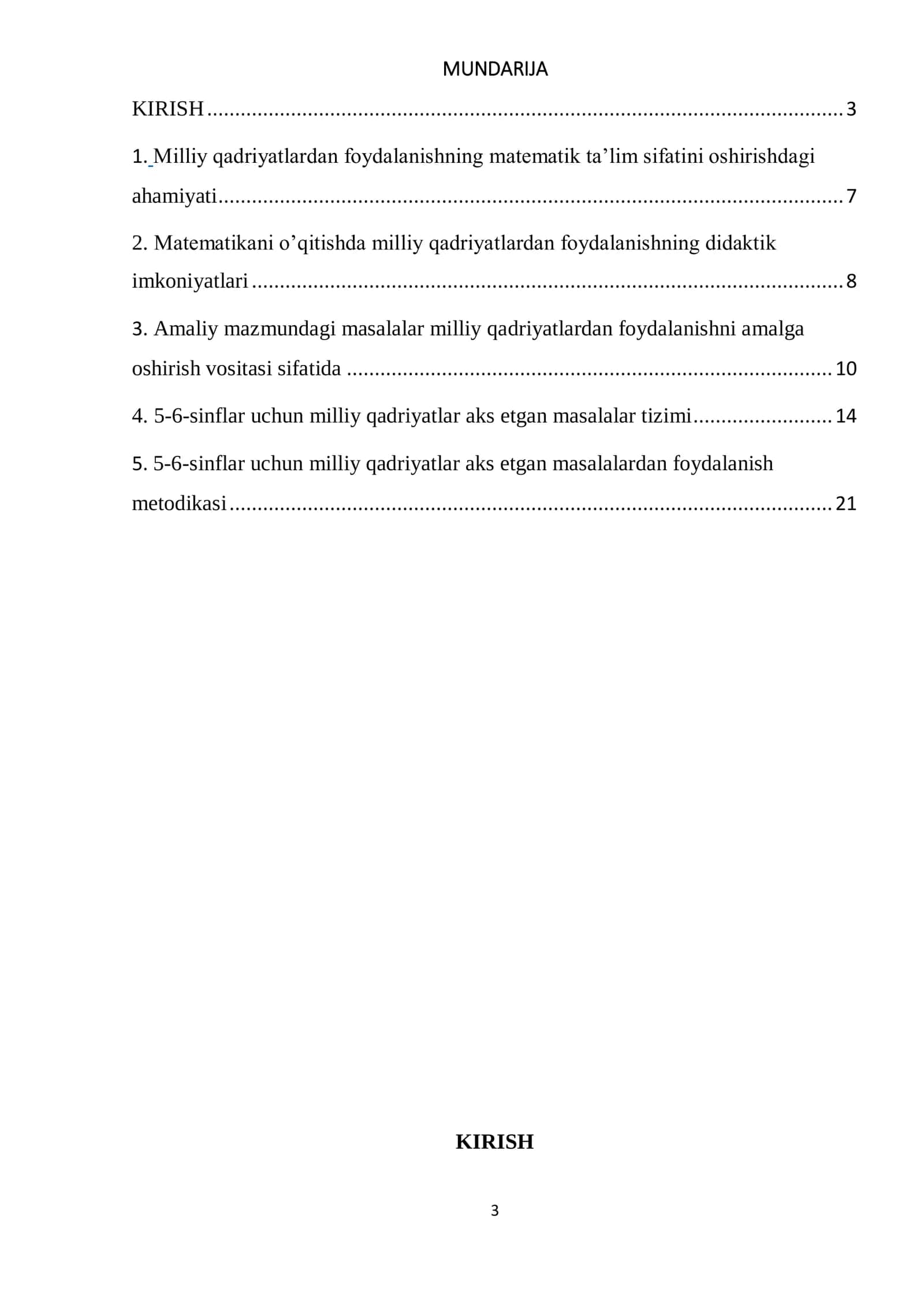 5-6-SINF O’QUVCHILARINING MATEMATIKA DARSLARINI TASHKIL ETISHDA UMUMMILLIY QADRIYATLARDAN FOYDALANISH 3