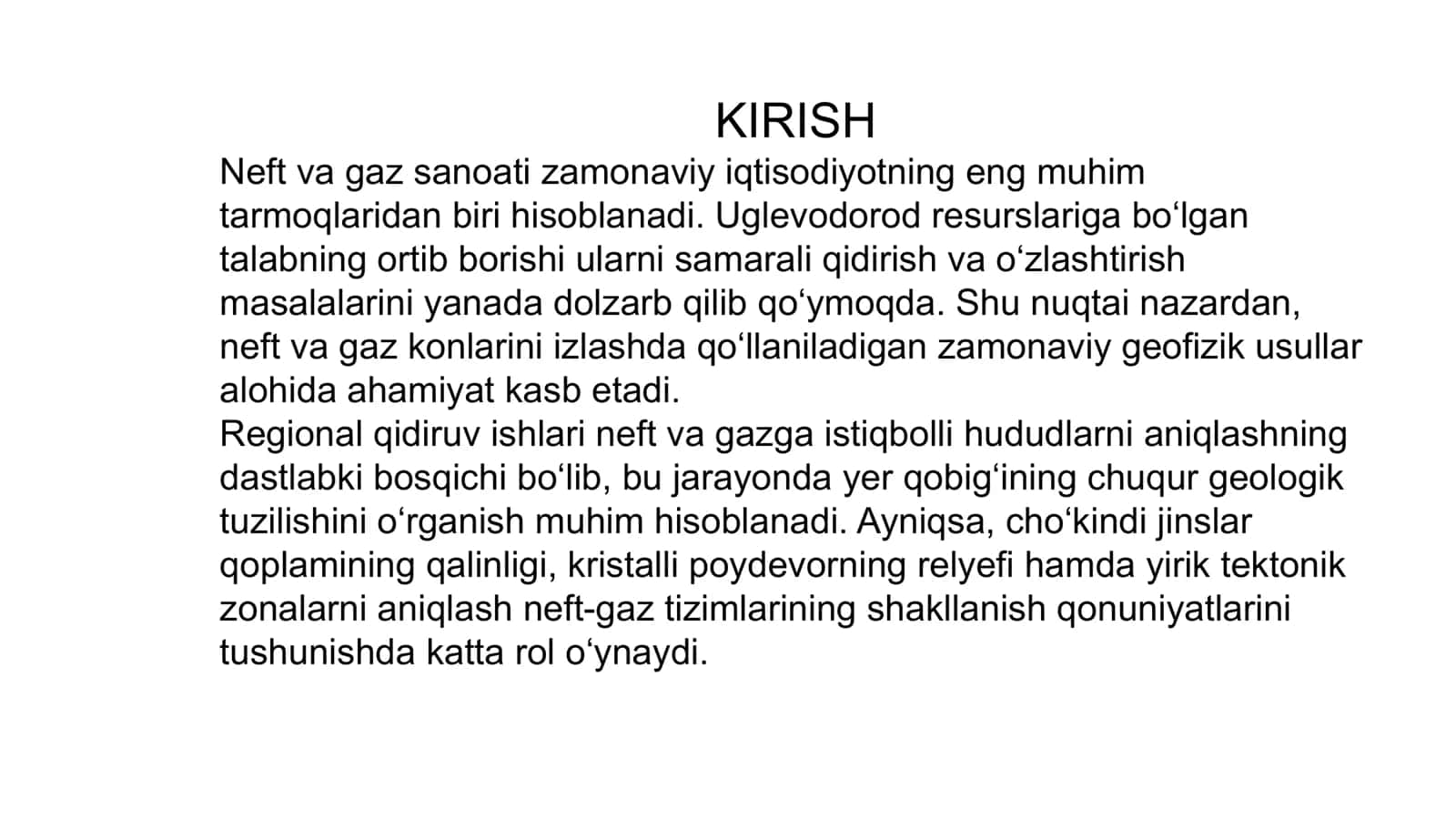 Neft va gazni regional qidirishda asosiy geofizik usullar kompleksi 3