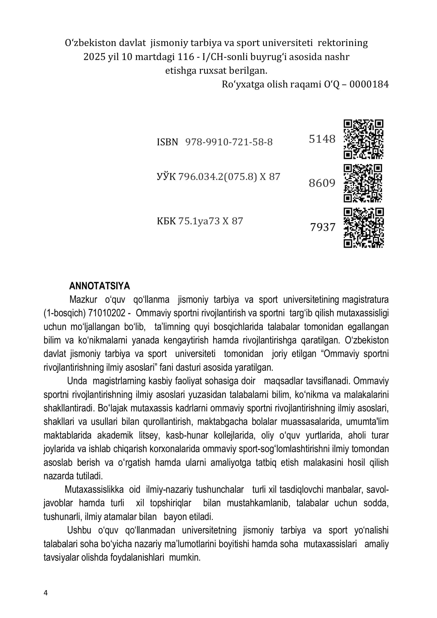 Ommaviy sportni RIVOJLANTIRISHNING ILMIY ASOSLARI 3