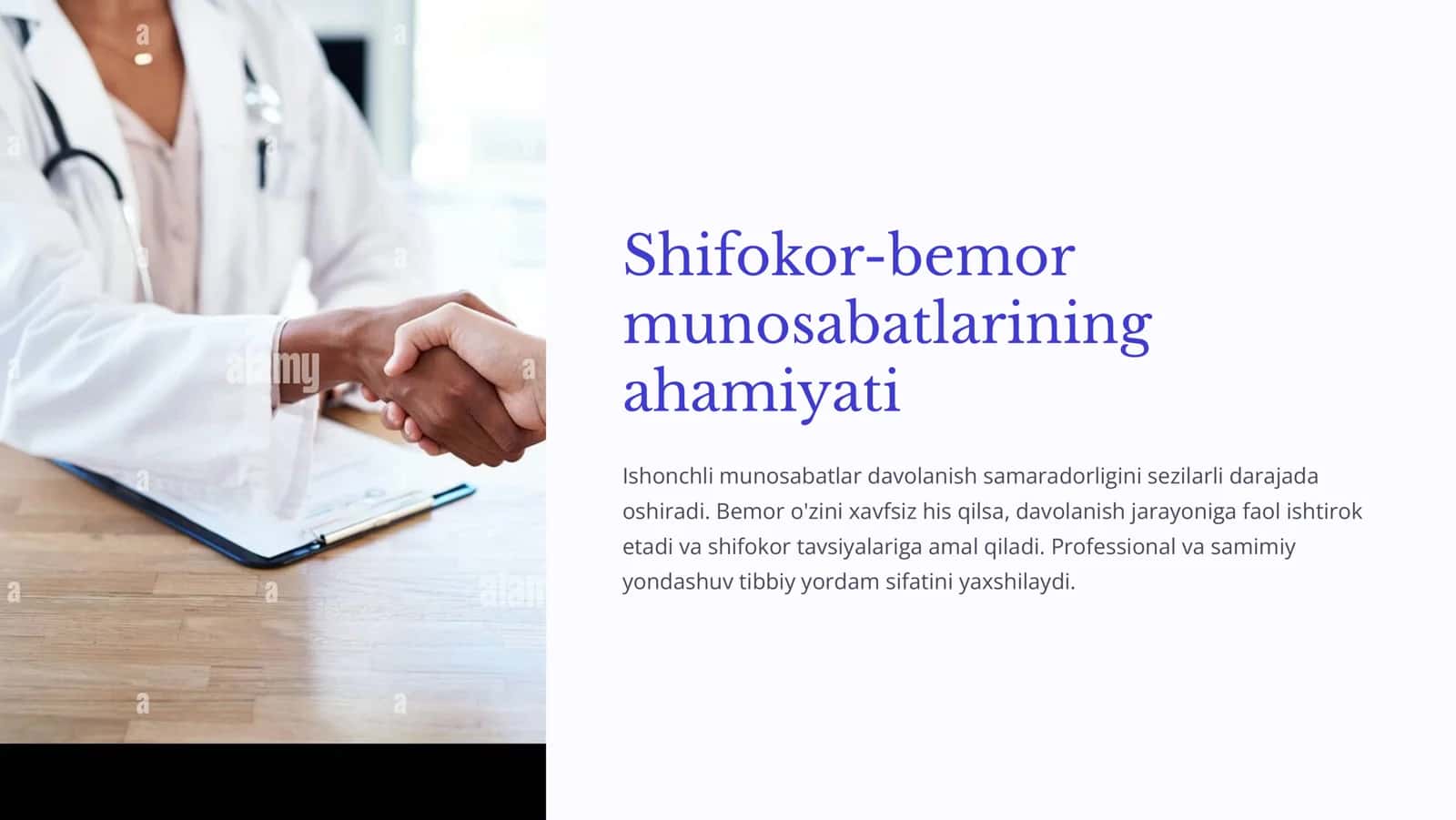 Shifokorlarning qabulidagi madaniyati.Ortopedik muolajalarga bemorlarni psixo-terapevtik tayyorlash.Qo‘shimcha tekshiruv usullari. 3