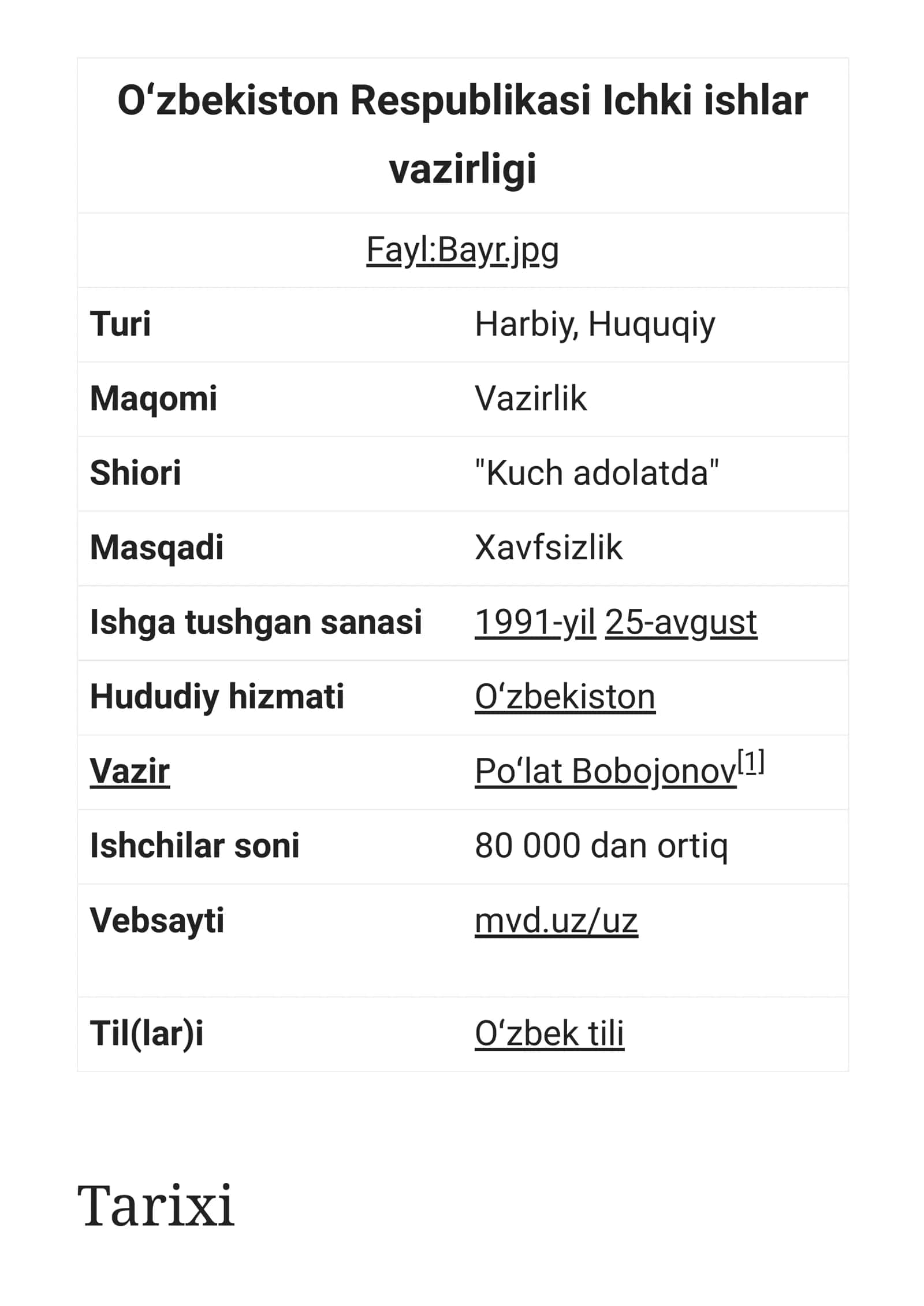 Oʻzbekiston Respublikasi Ichki Ishlar Vazirligi 3