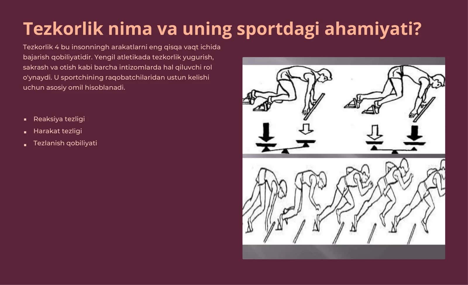 Yengil Atletika: Tezkorlik Jismoniy Sifatini Rivojlantirish 3