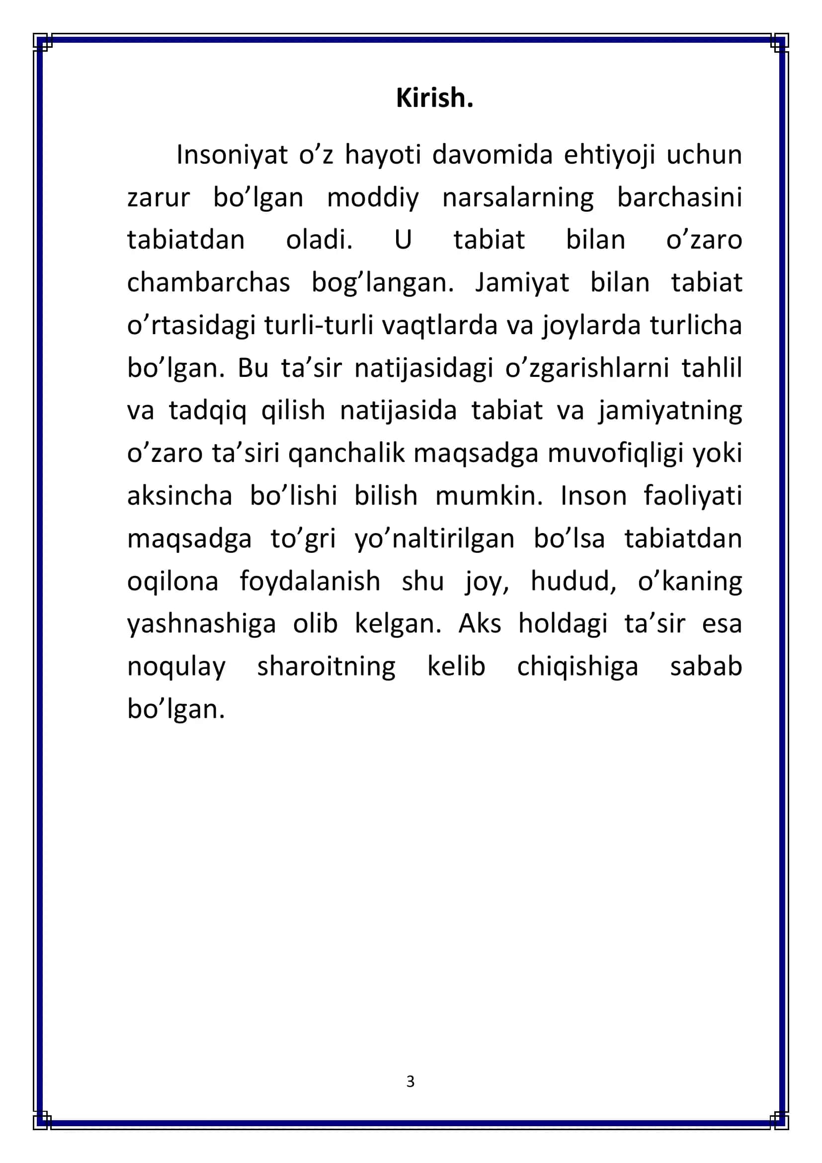 Jamiyat va tabiatning o’zaro ta’siri 3