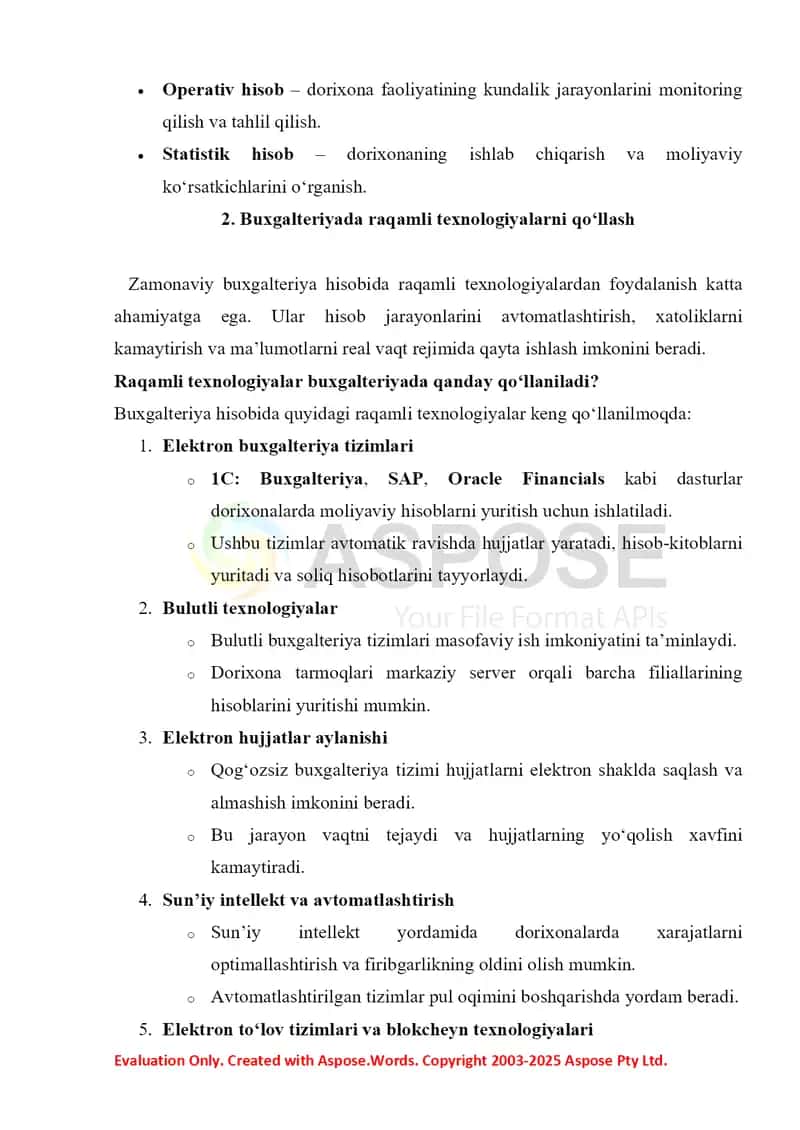 Moliya-xo’jalik faoliyatining hisob asoslari (4 soat). 10-amaliy mashg'ulot, 15 bet. 3