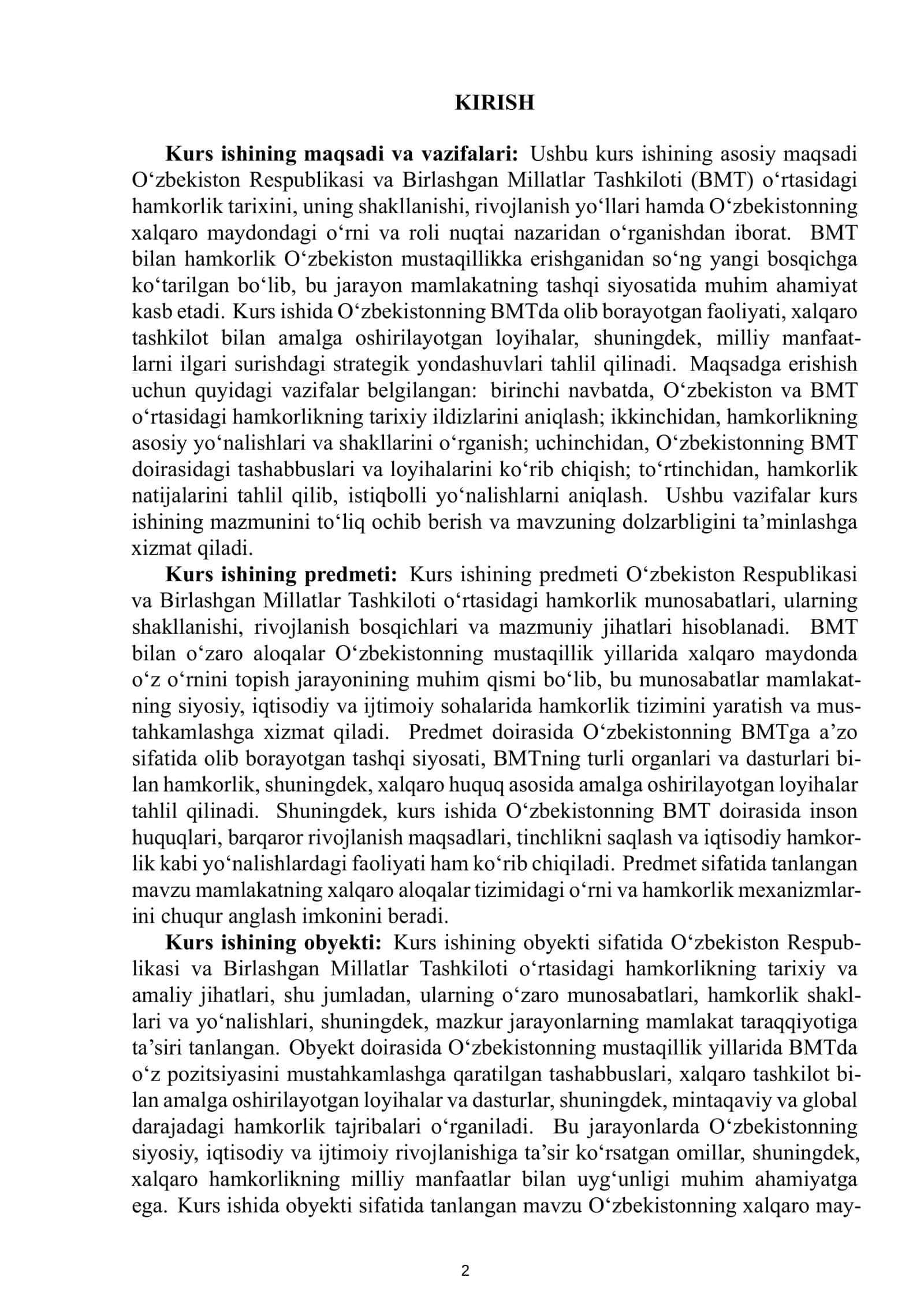 Oʻzbekiston va BMT: Hamkorlikning Asosiy Bosqichlari 3