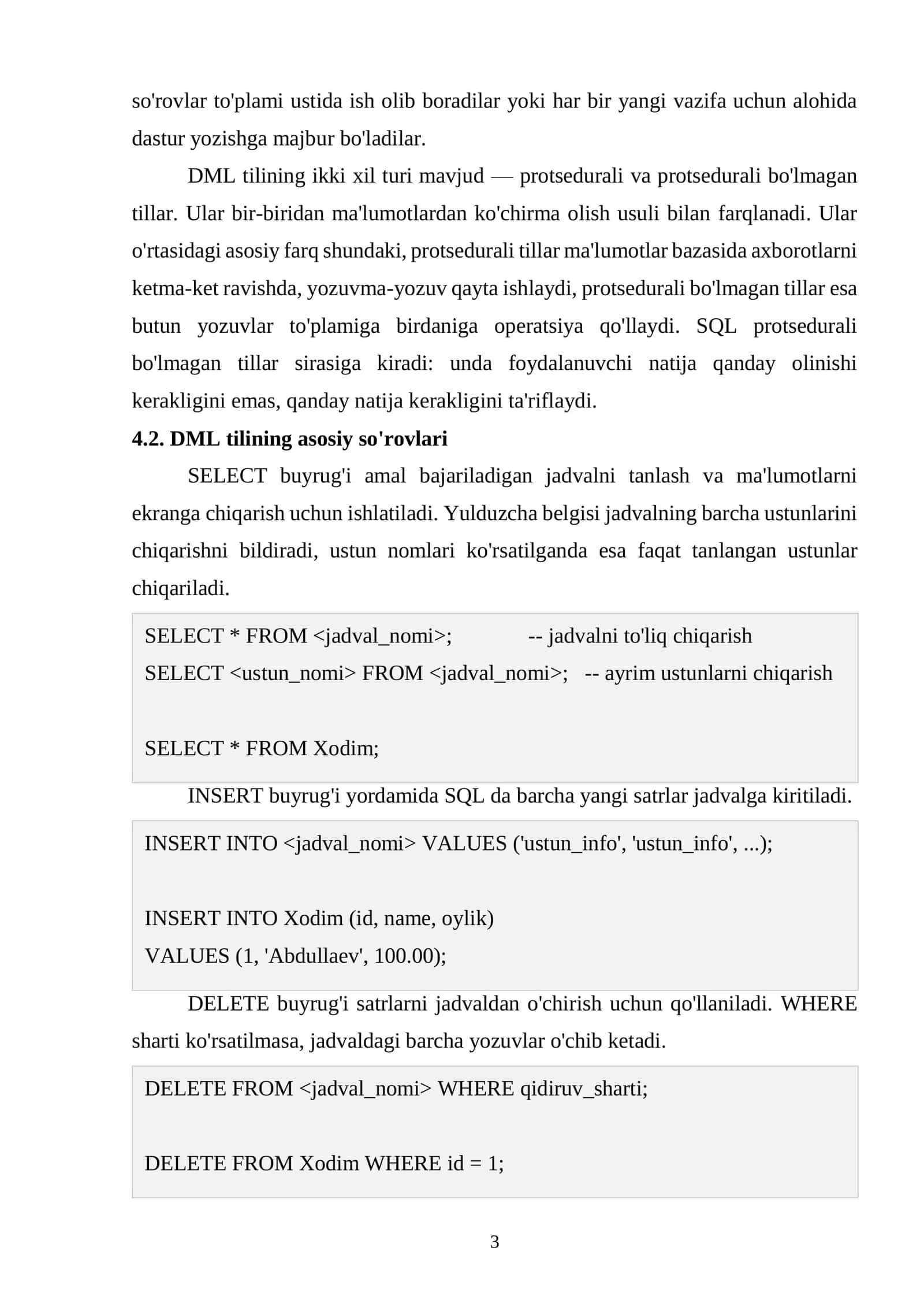 MUHAMMAD AL-XORAZMIY NOMIDAGI TOSHKENT AXBOROT TEXNOLOGIYALARI UNIVERSITETI 4-amaliy ish 3