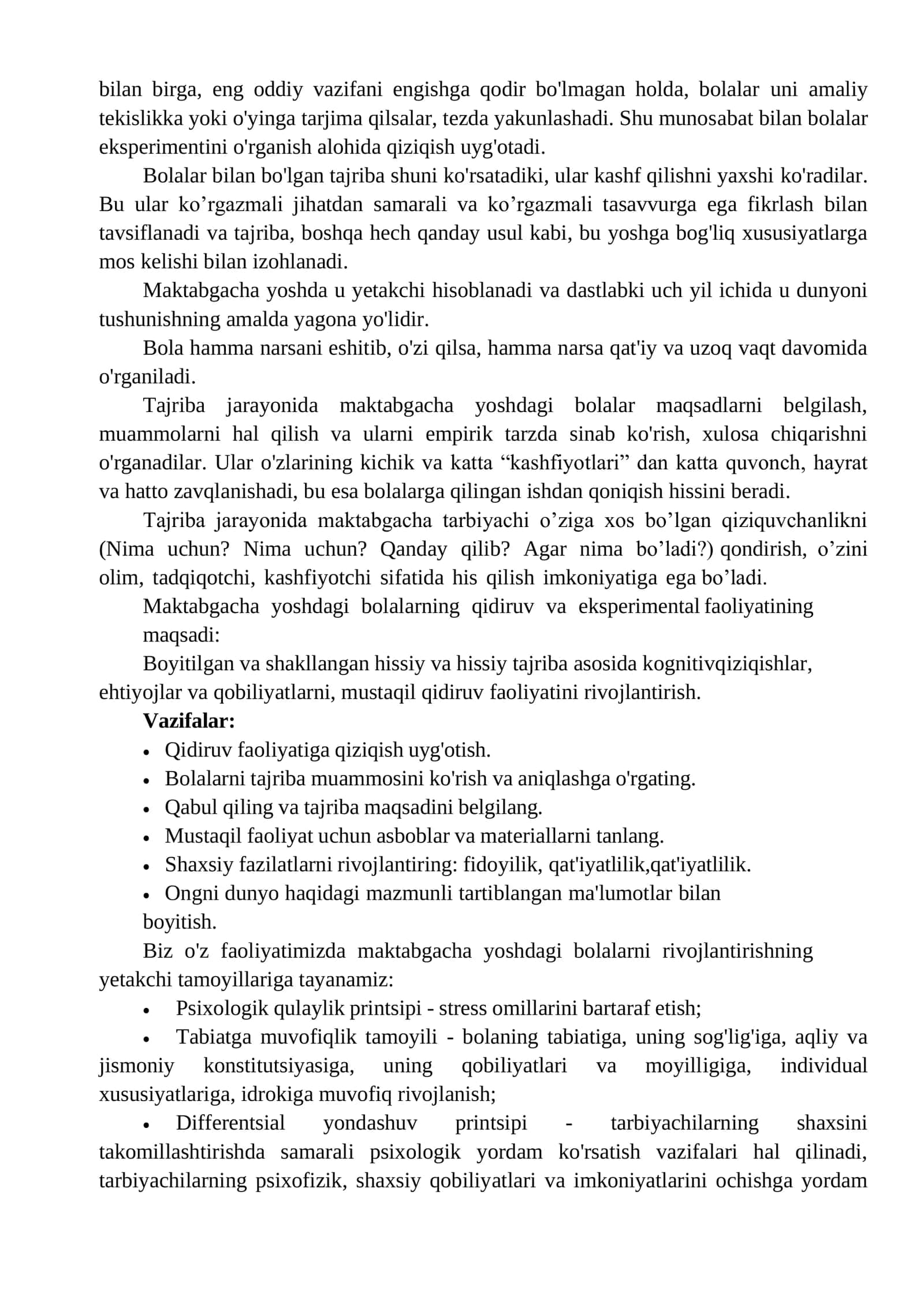 Maktabgacha yoshdagi bolalarda tabiatda oddiy tajribalarni o‘tkazishga o‘rgatish usullari 3