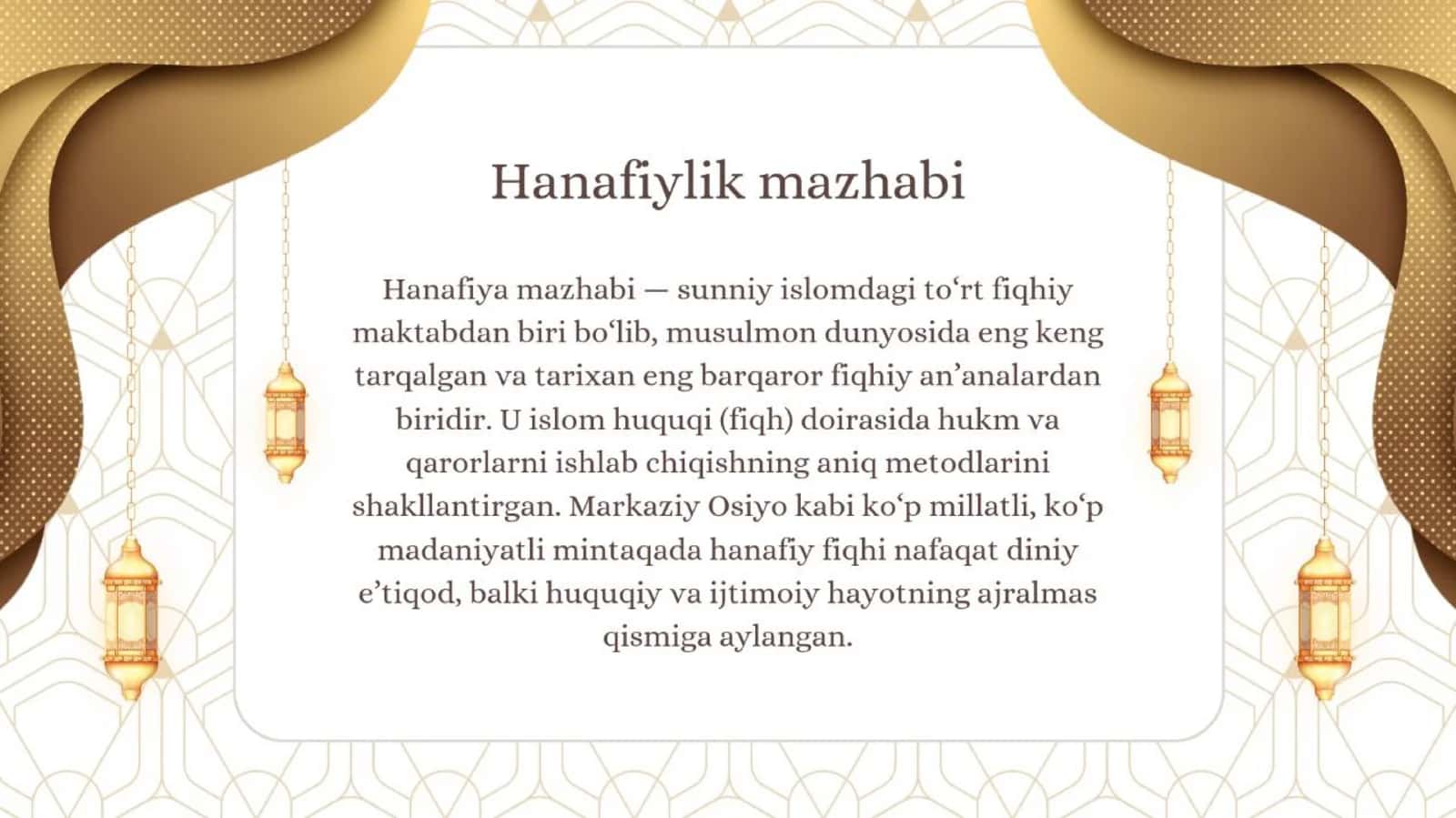Markaziy Osiyo tarixida hanafiya mazhabining oʻrni 3