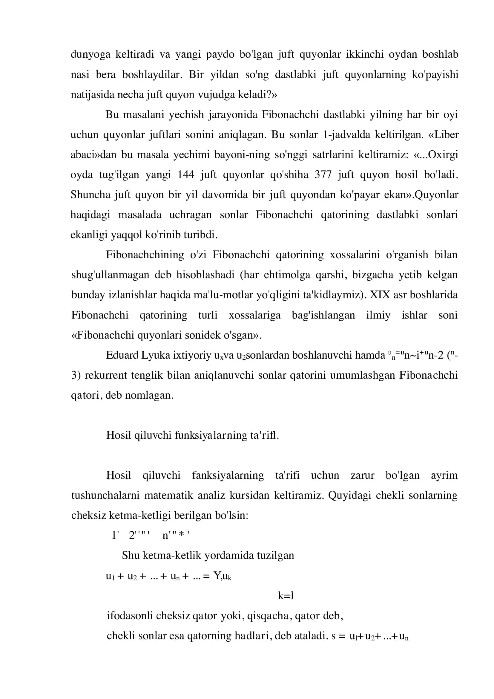 Fibonachchi sonlari 3
