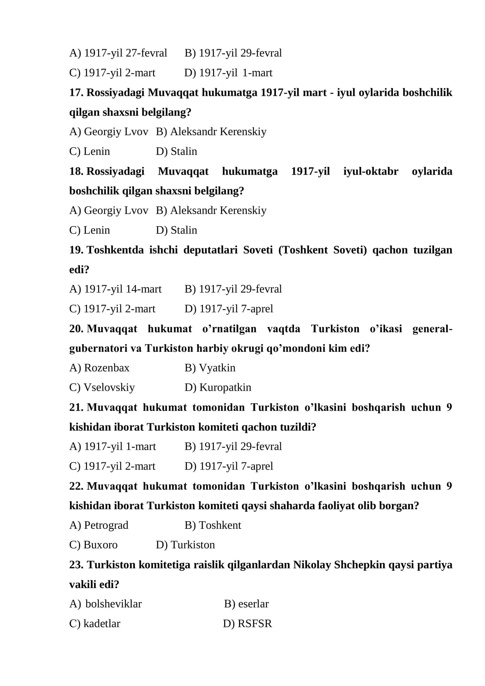 10-sinf tarixidan mavzulashtirilgan testlar (1-5-mavzu) 3