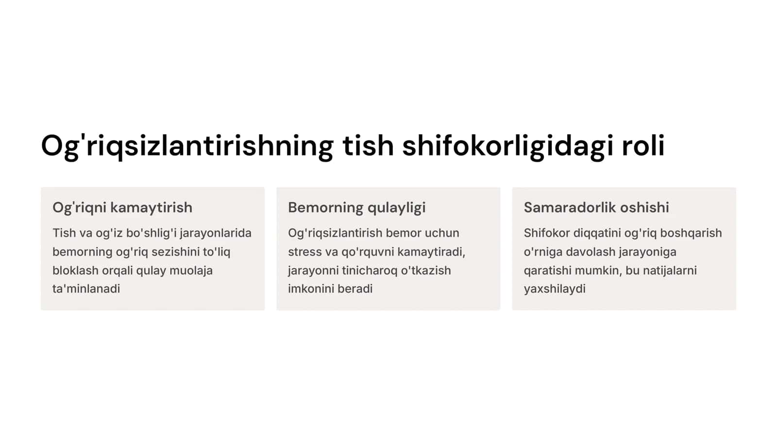 Tuberаl оg’riqsizlаntirishning оg’iz ichi vа tаshqi Egоrоv vа Vаysblаt usuli. Og’riqsizlаntirish vaqtida kuzatiladigan asoratlar va ularni bartaraf etish. 3
