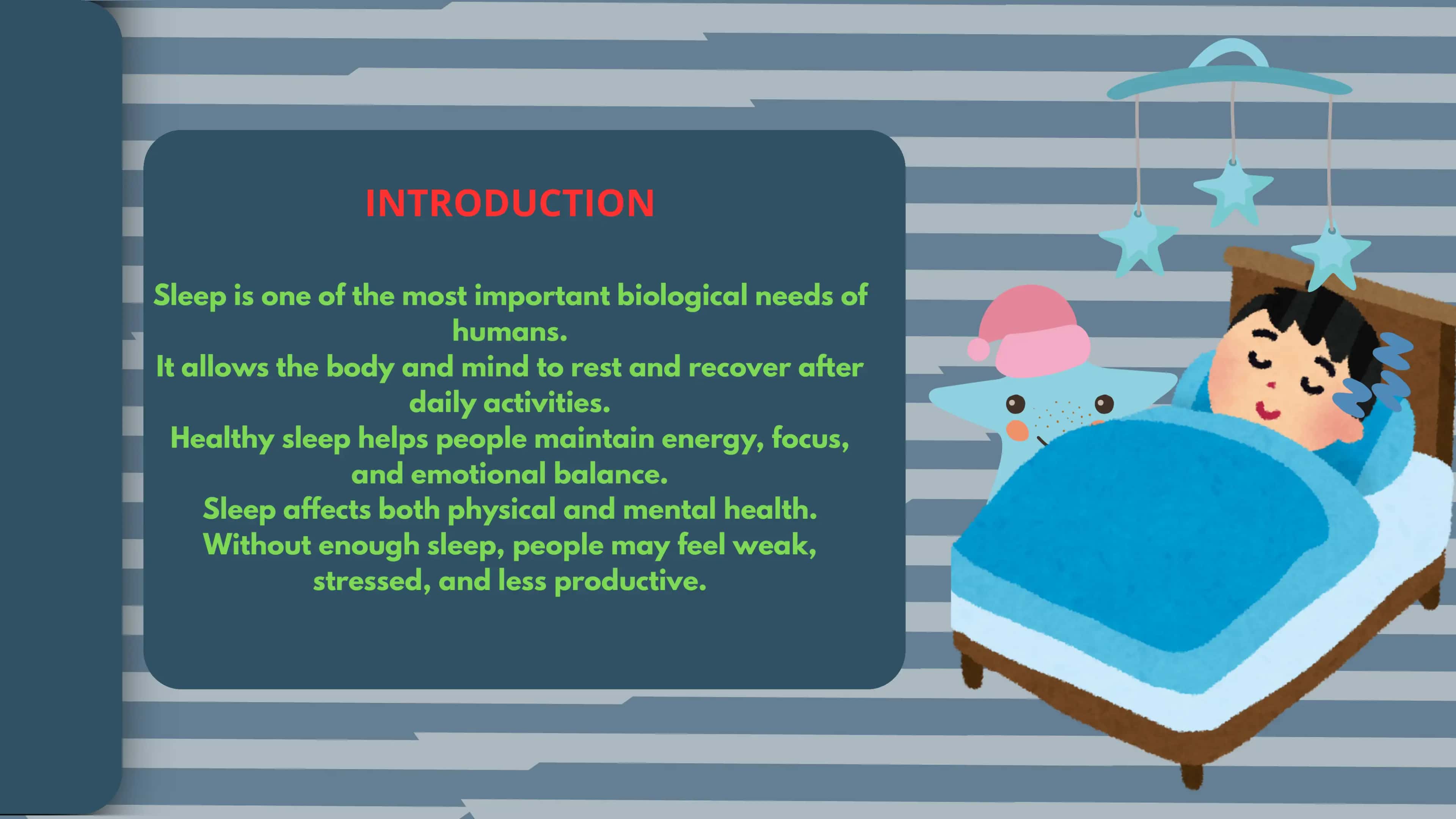 Sleep habits and routines mavzusida PPT 3