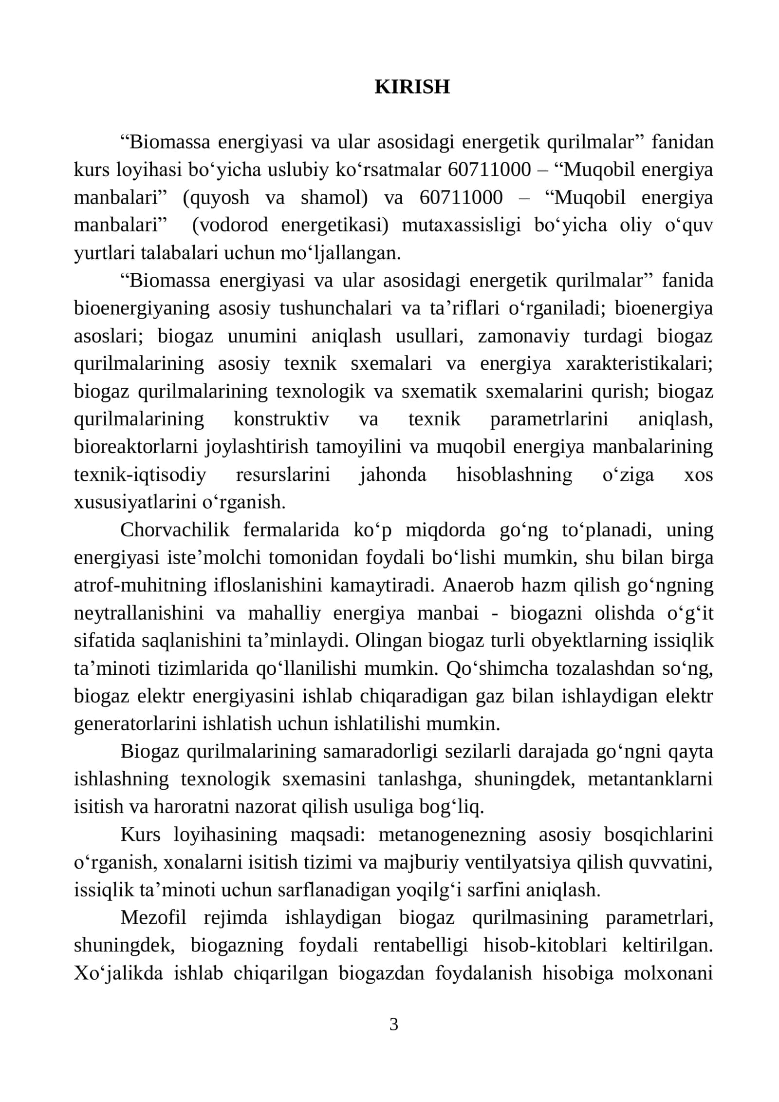 Biogaz massasini hisoblash ishi 3