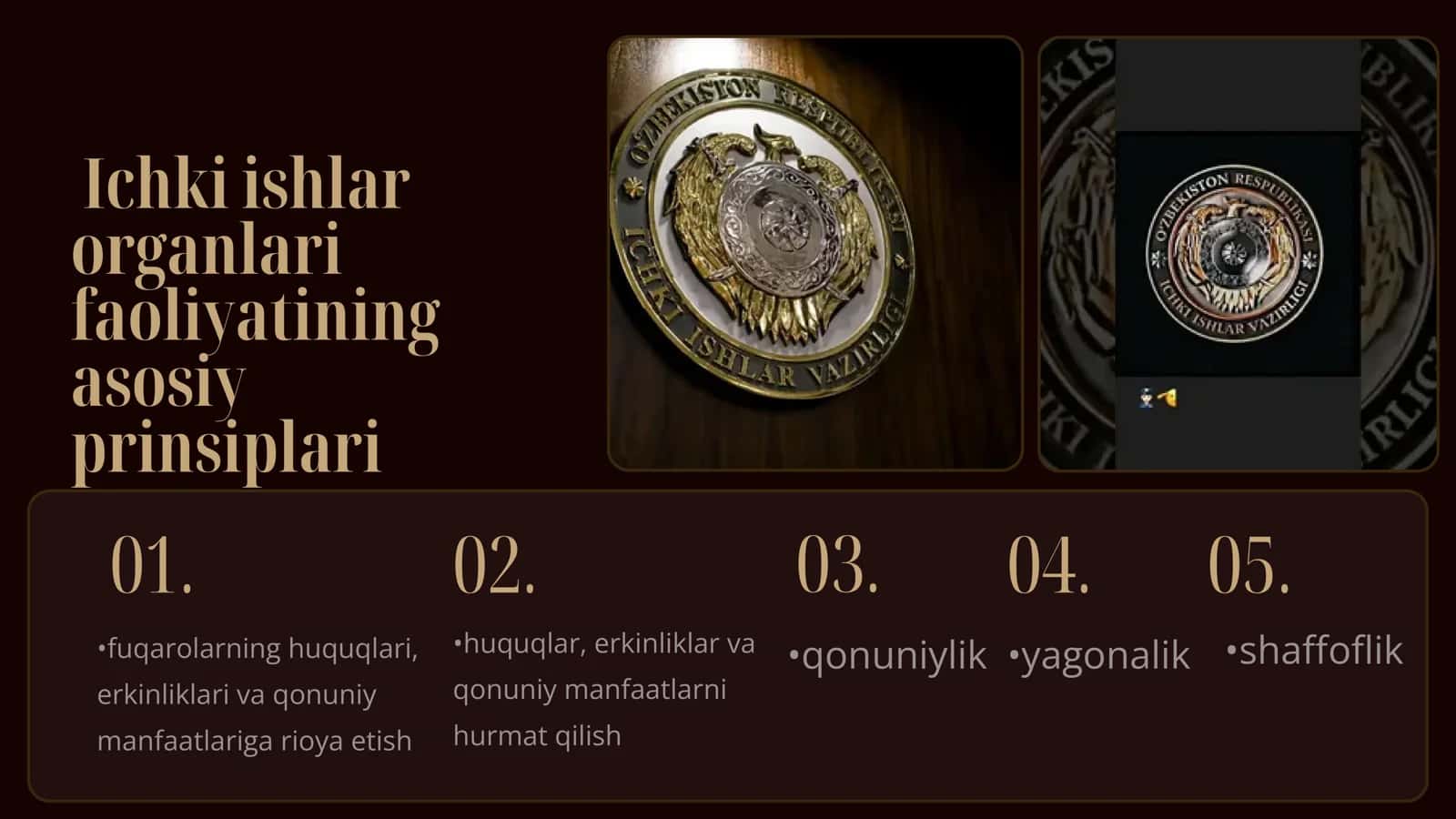 Ichki ishlar vazirligi haqida taqdimot 3