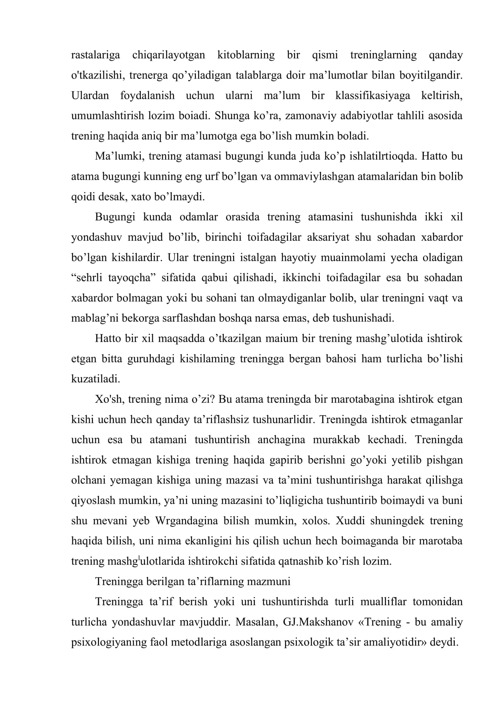 Psixologik trening asoslari faniga kirish 3