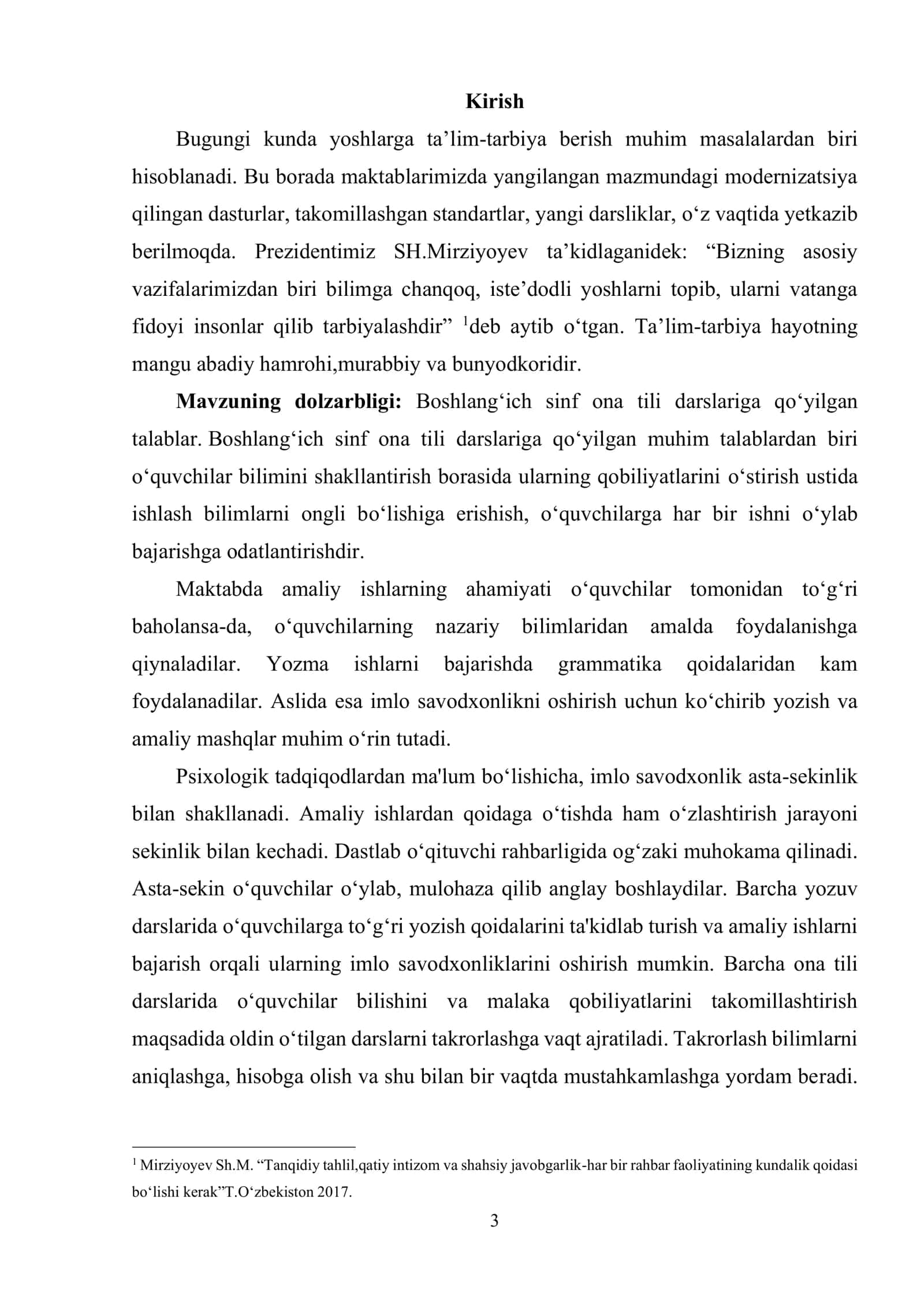 Boshlang‘ich sinf o‘quvchilarining imloviy savodxonligini shakllantirishda diktantlardan foydalanish 3