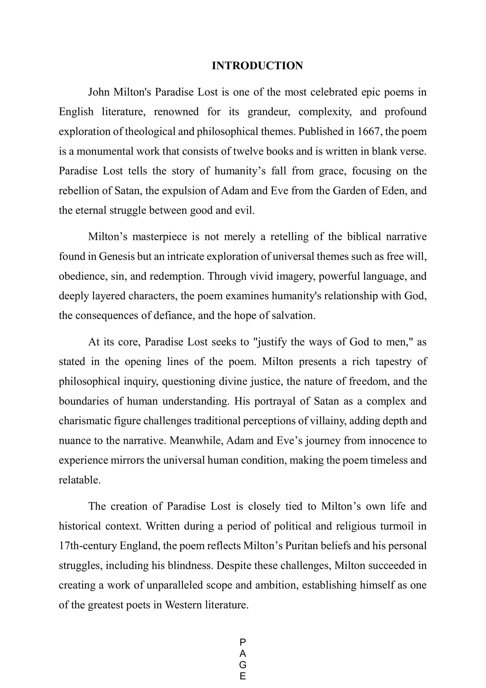 JOHN MILTON PARADISE LOST 3