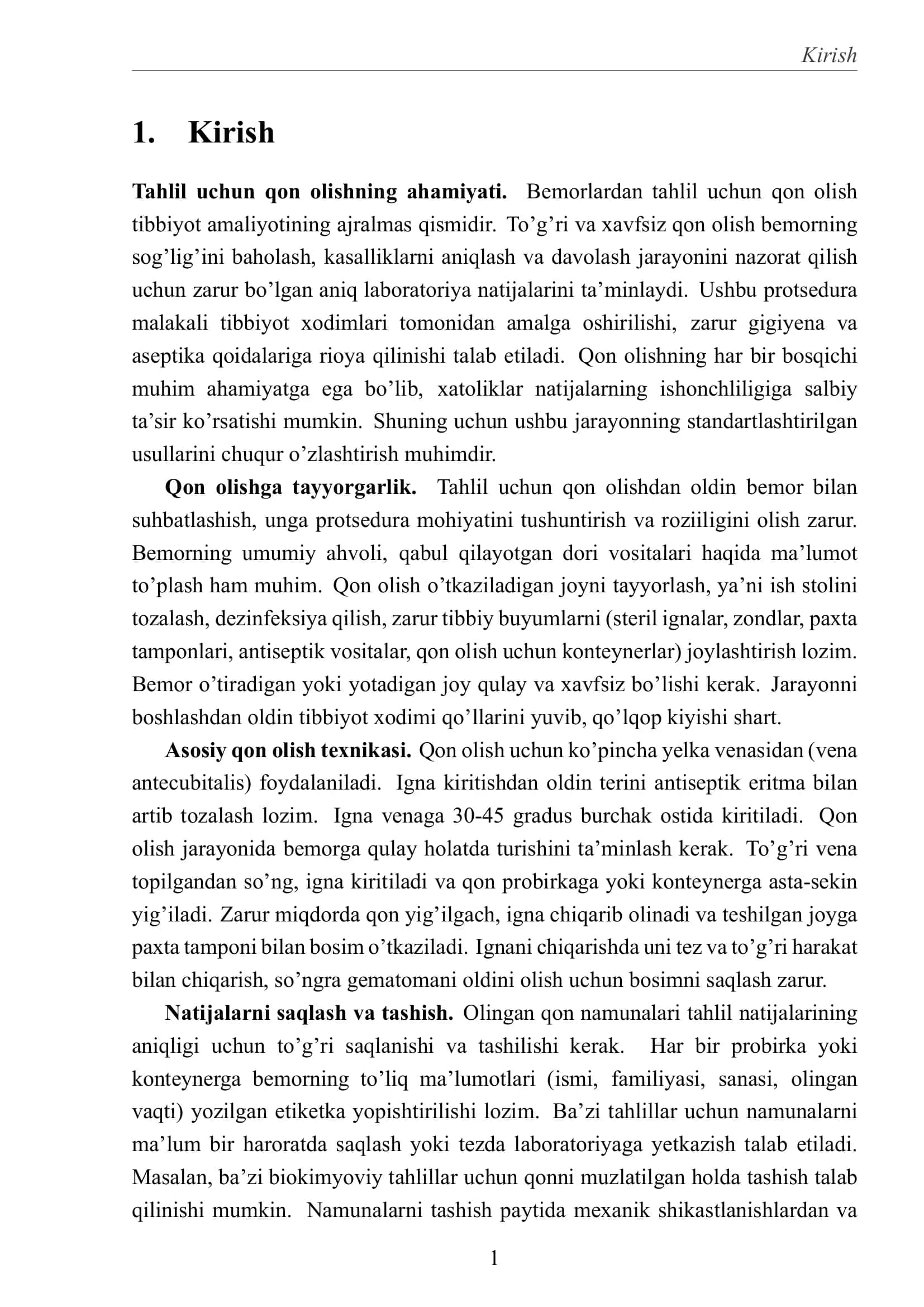 Bemorlardan tahlil uchun qon olish texnikasi 3