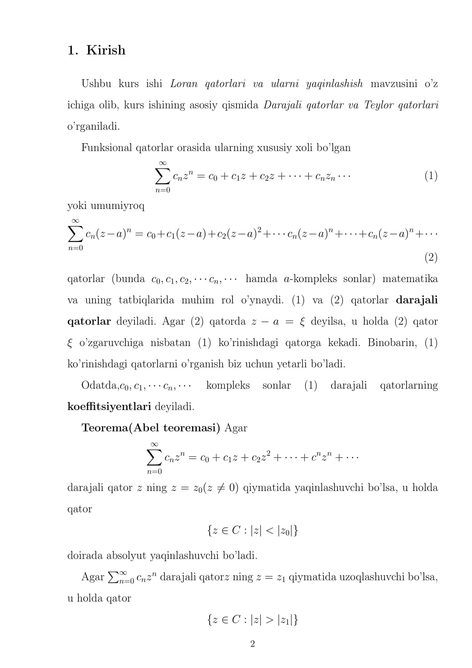 Loran qatori va ularni yaqinlashishi 3