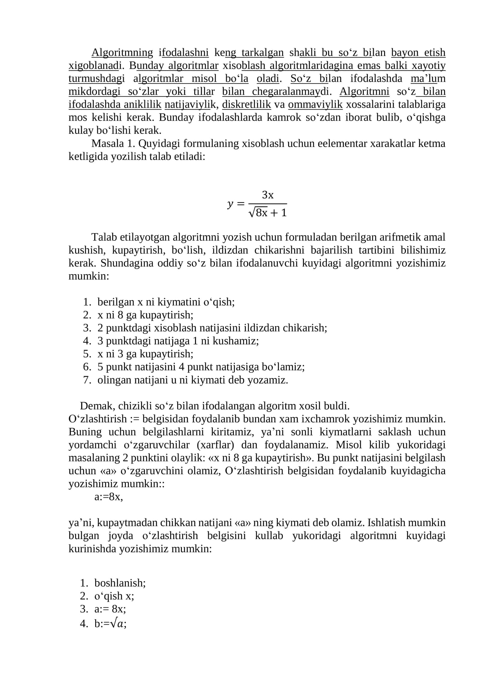 ALGORITMLAR 3