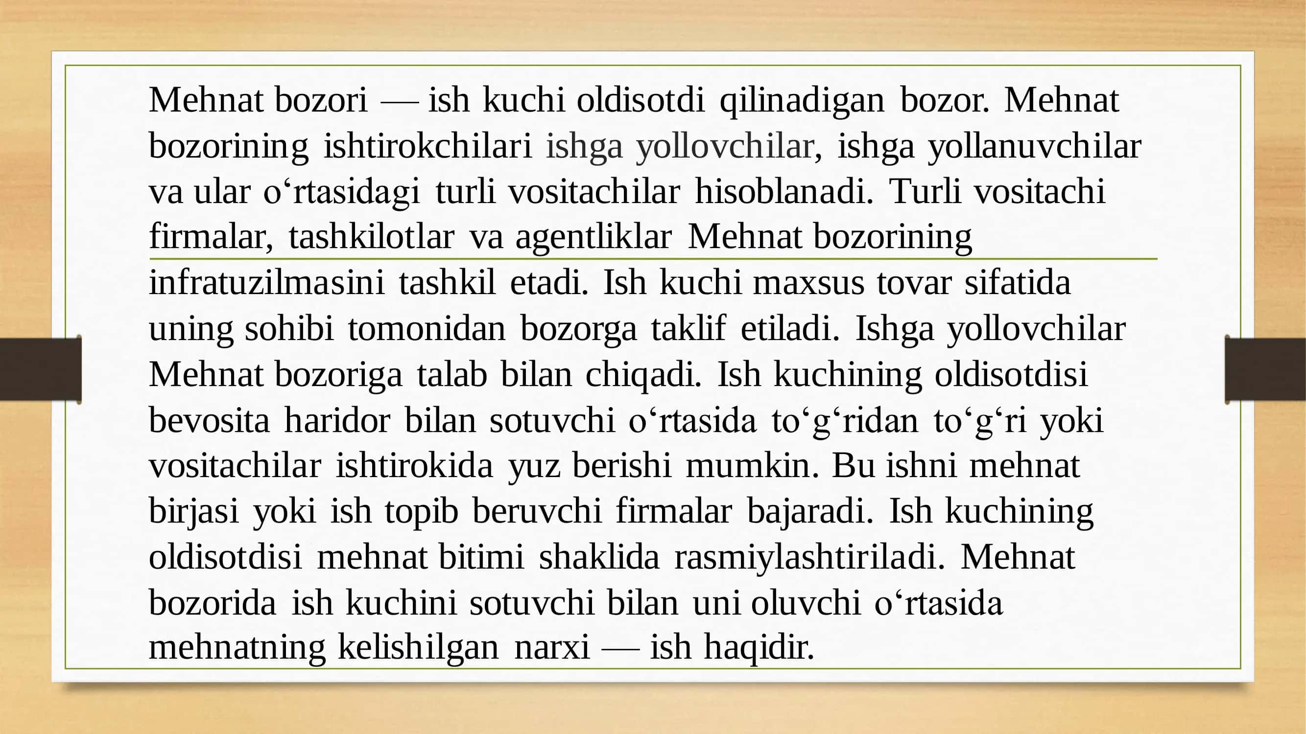 O'zbekiston Respublikasi mehnat bozorining shakllanishi va ishsizlikning o'ziga xos xususiyatlari 3