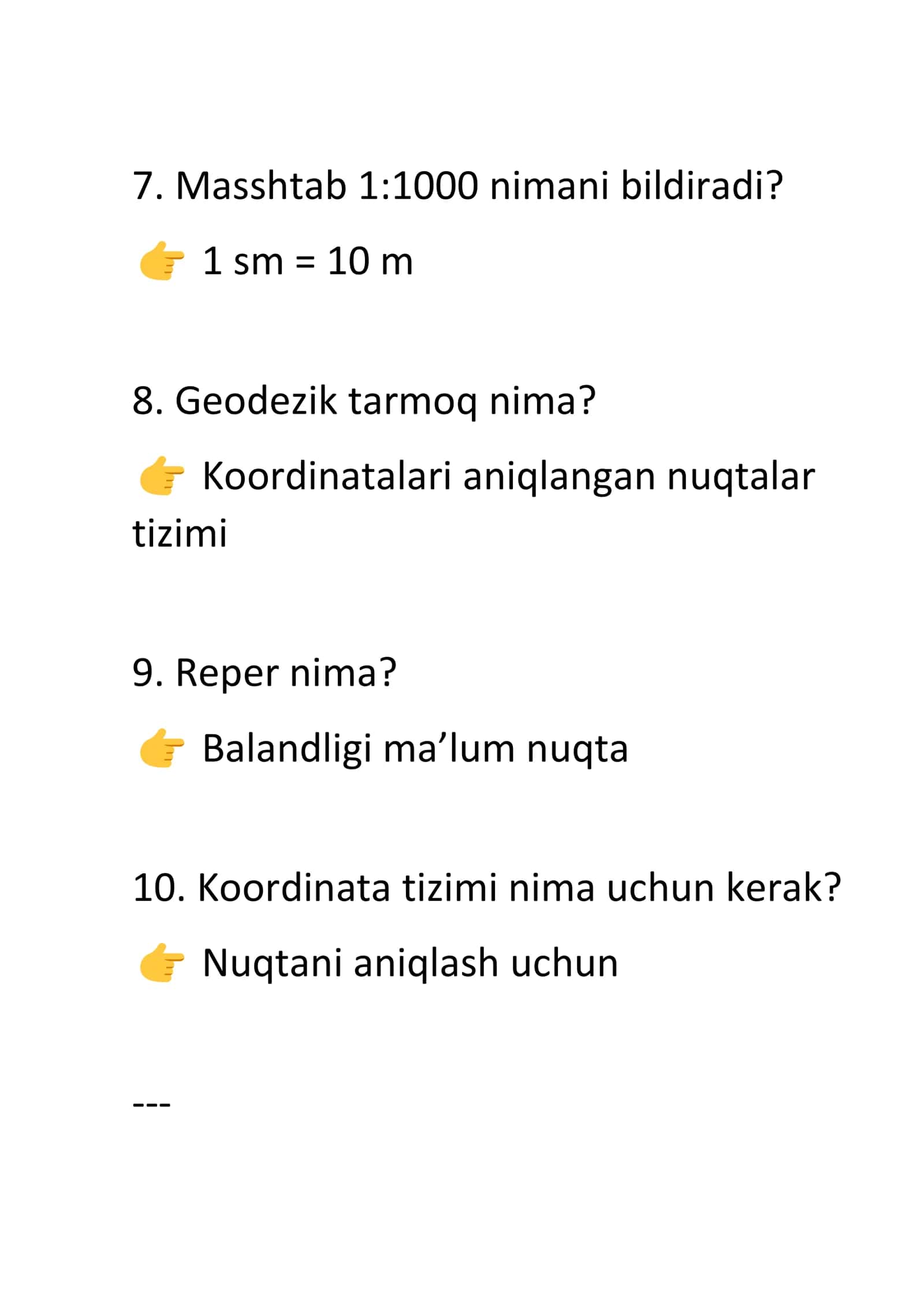 Geodeziya olimpiada savollari (50 ta) 3