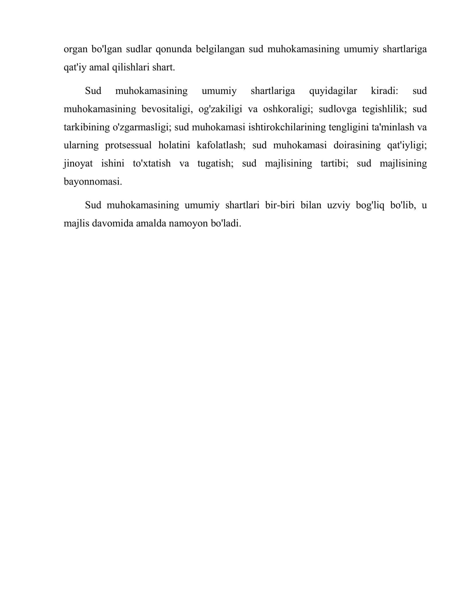Sud muhokamasi ishtirokchilarining tengligi va huquqlari 3