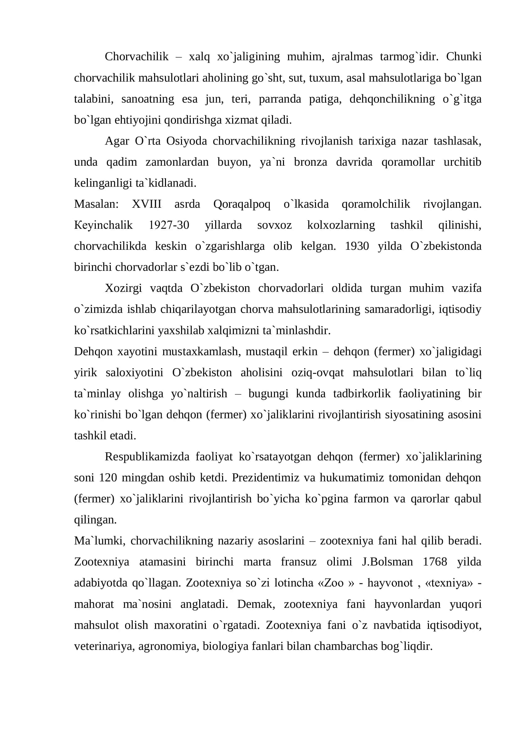 Chorva mollarini urchitish fanining xalq xo`jaligidagi ahamiyati 3
