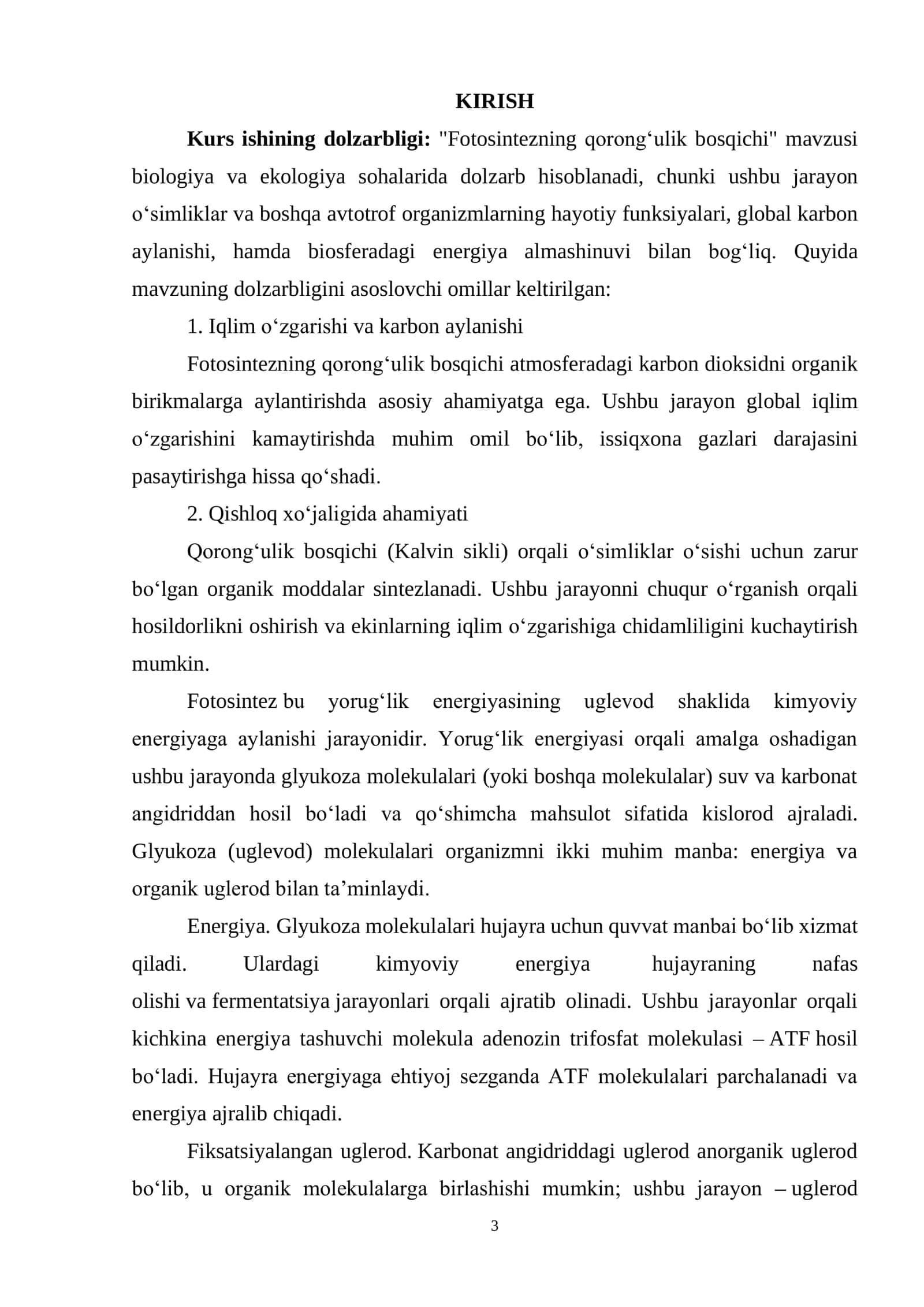 Fotosintezning qorong’ulik bosqichi Kurs ishi 3