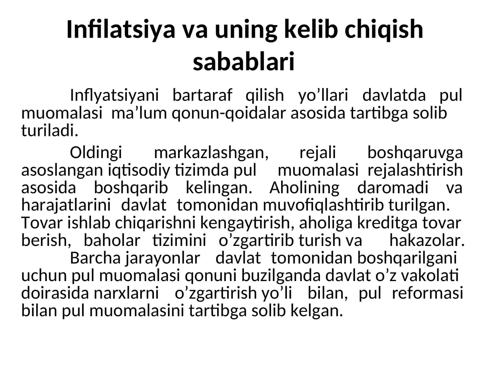 Inflyatsiyani bartaraf qilish yo'llari 3