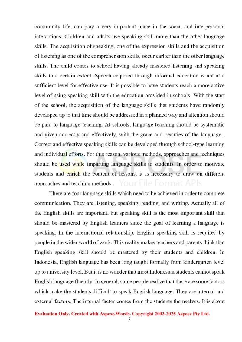 Improving Speaking Skills 3