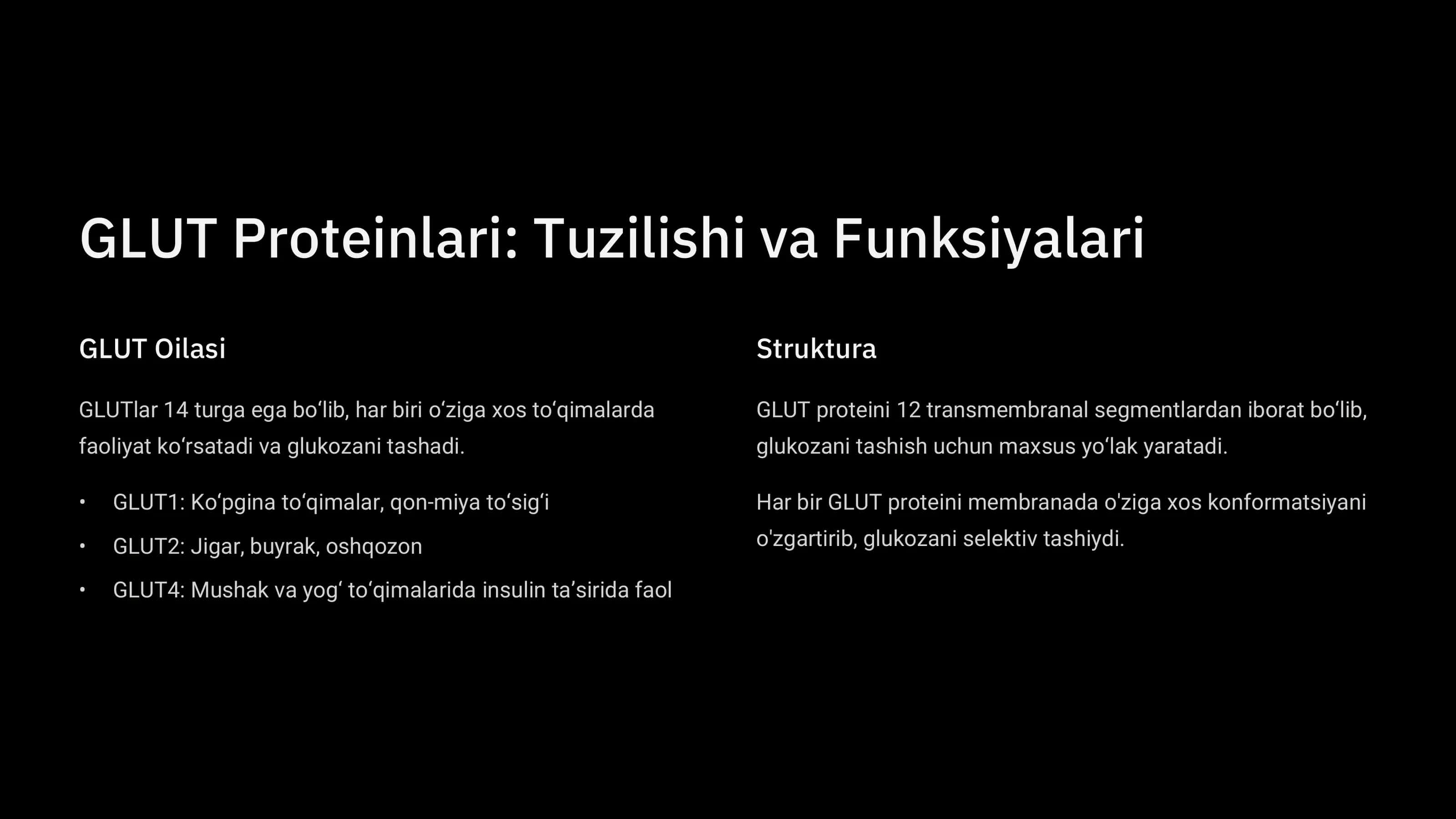 Glukozaning Membrana Orqali O'tishi va Tashuvchining Ahamiyati 3