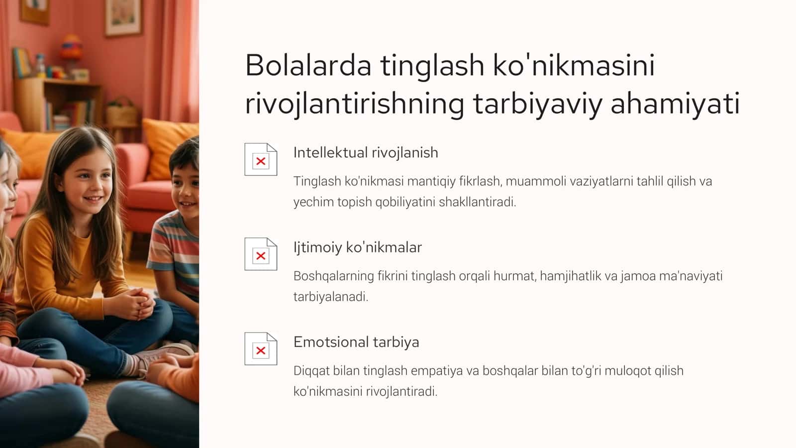 Bolalarni tinglashga o'rgatish 3