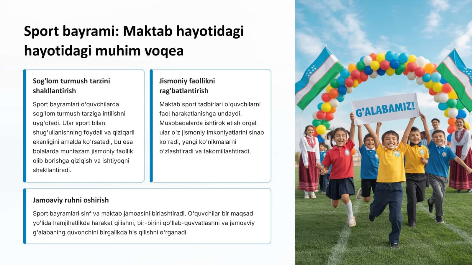 Maktabda sport bayramlarining ahamiyati va o‘quvchilarning jismoniy tarbiyasi 3