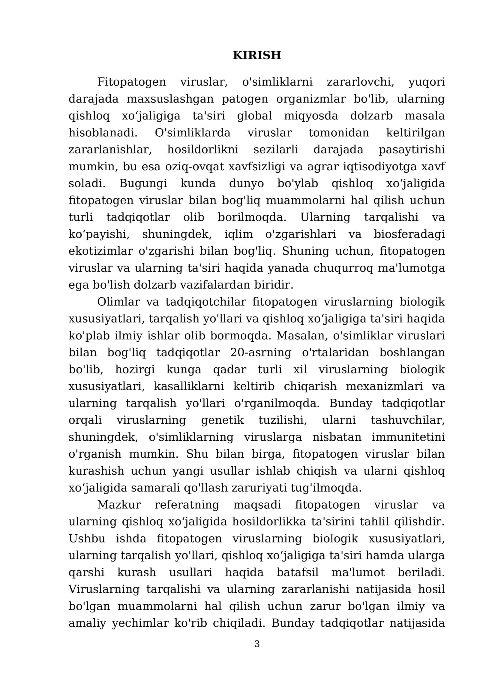Fitopatogen viruslar va ularning xalq xo‘jaligidagi ahamiyatini tahlil etish 3