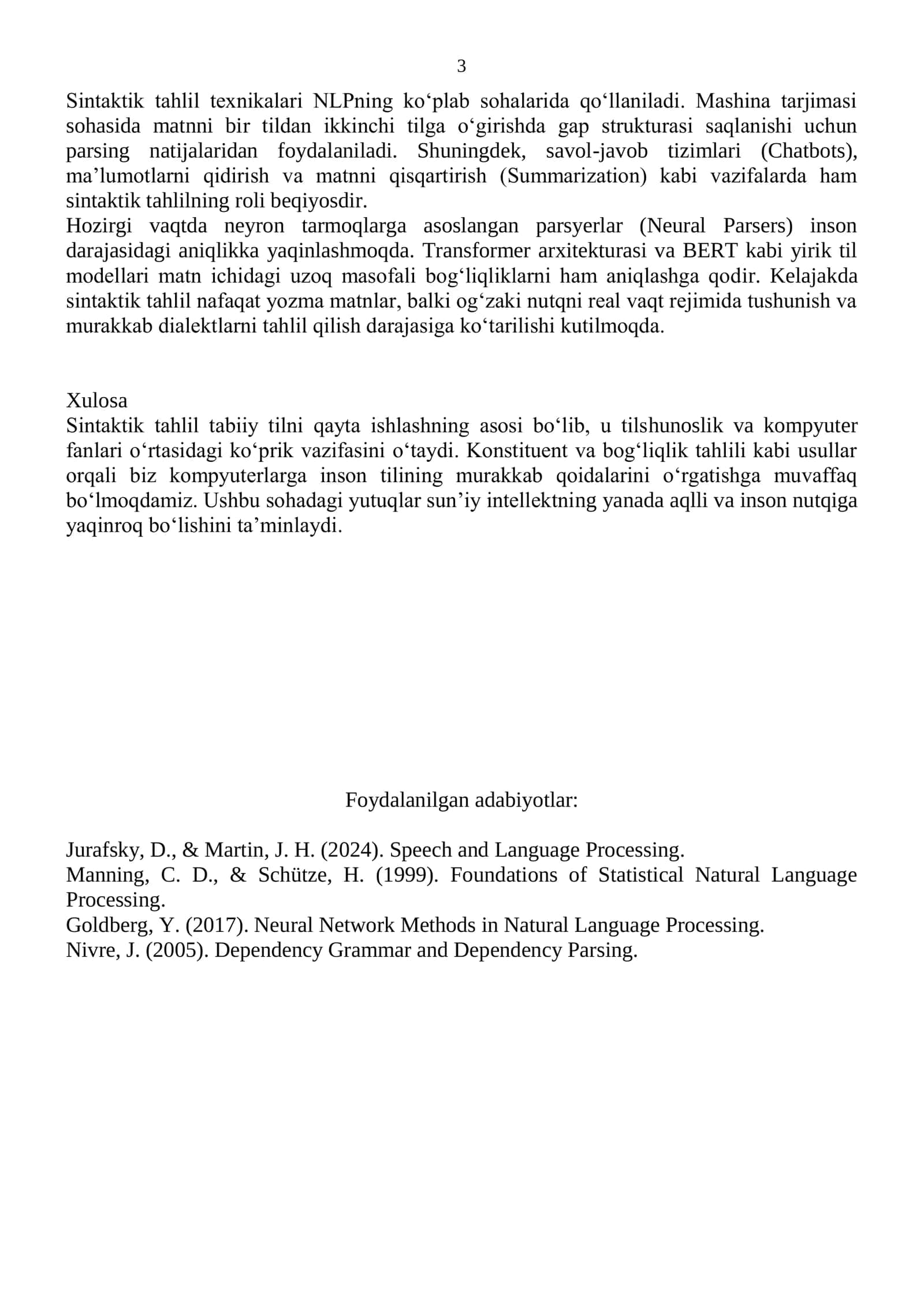SUN’IY INTELLEKT MARUZA FANIDAN MUSTAQIL ISH 3