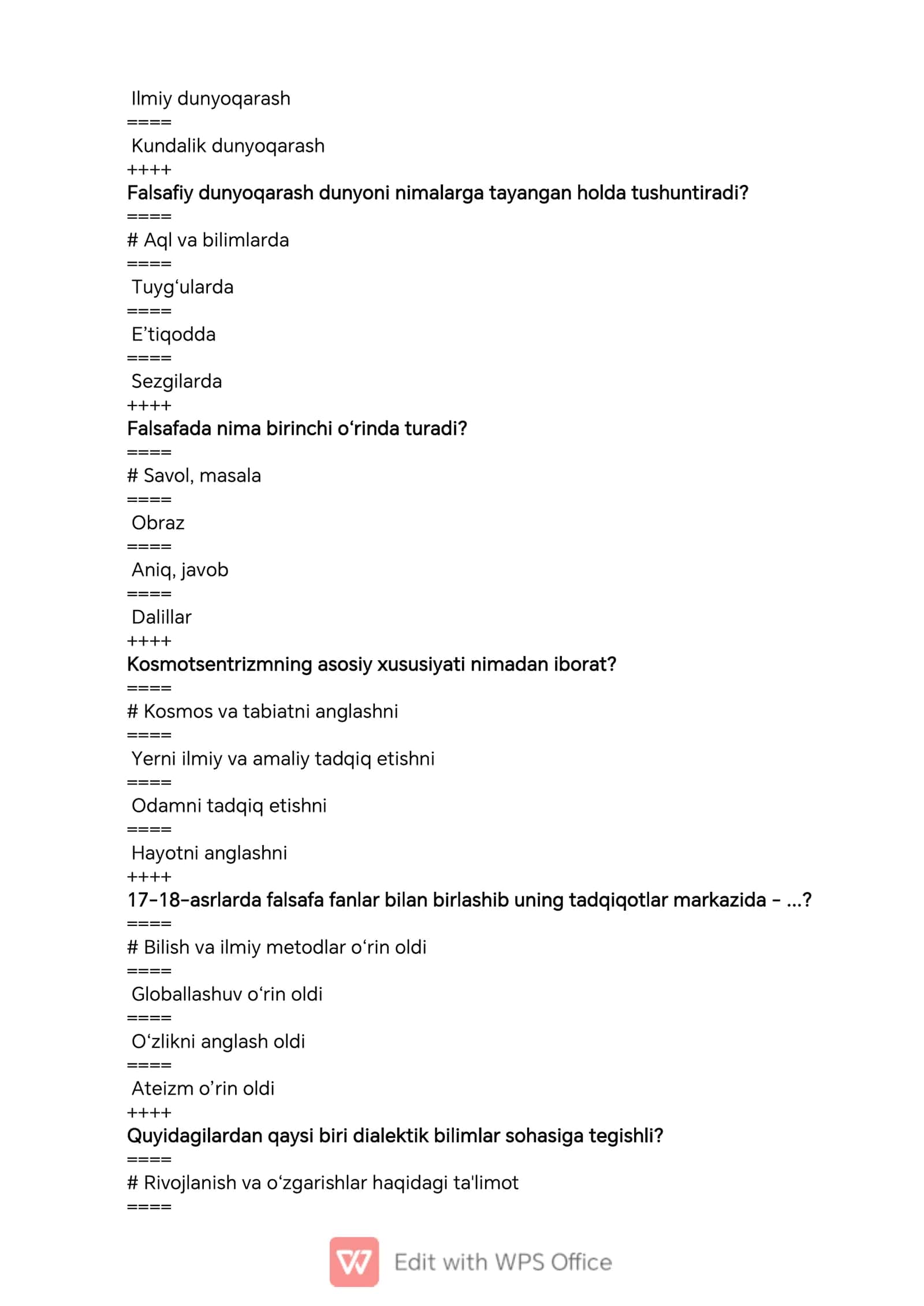 Dunyoqarashning tuzilishi qanday? 3
