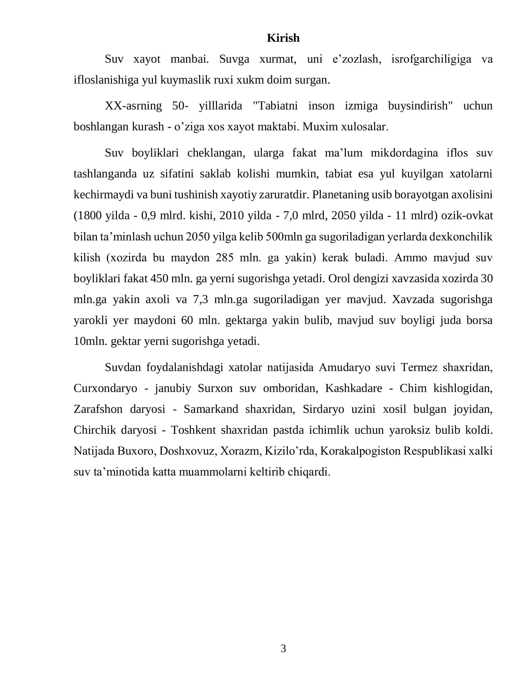 Qishloq xo‘jalik xo‘jaligida sug‘orish tarmoqlarini loyihalash va gidravlik hisoblash 3