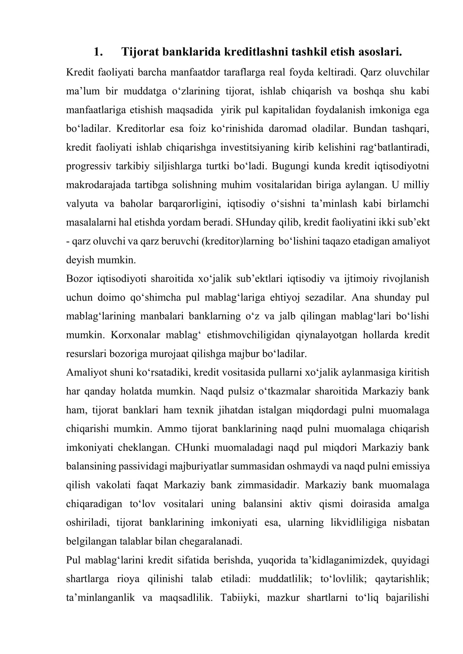 Kreditni ta’minlanganlik tahlili 3